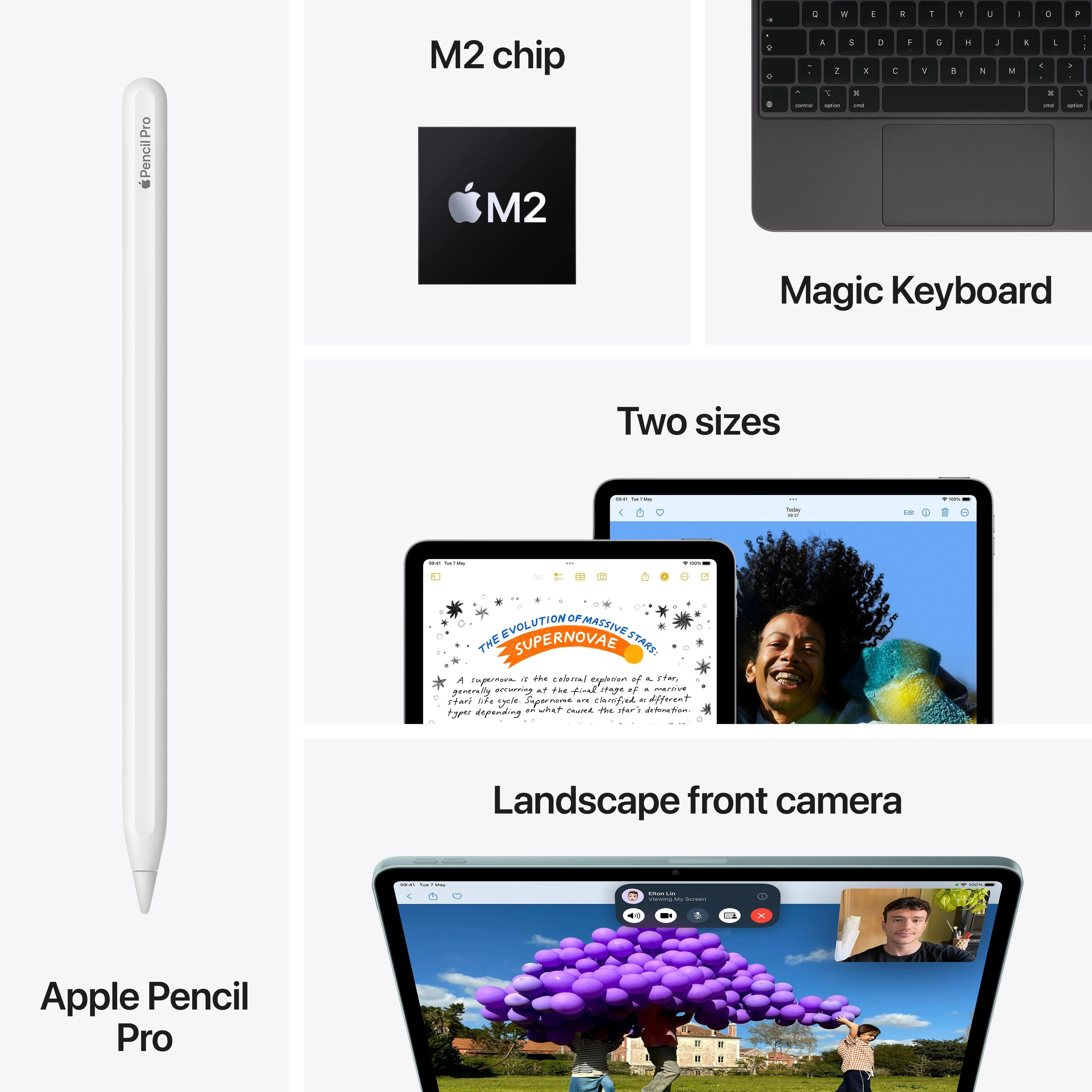 13-inch iPad Air Wi-Fi + Cellular 1TB - Purple (M2) - Image 9