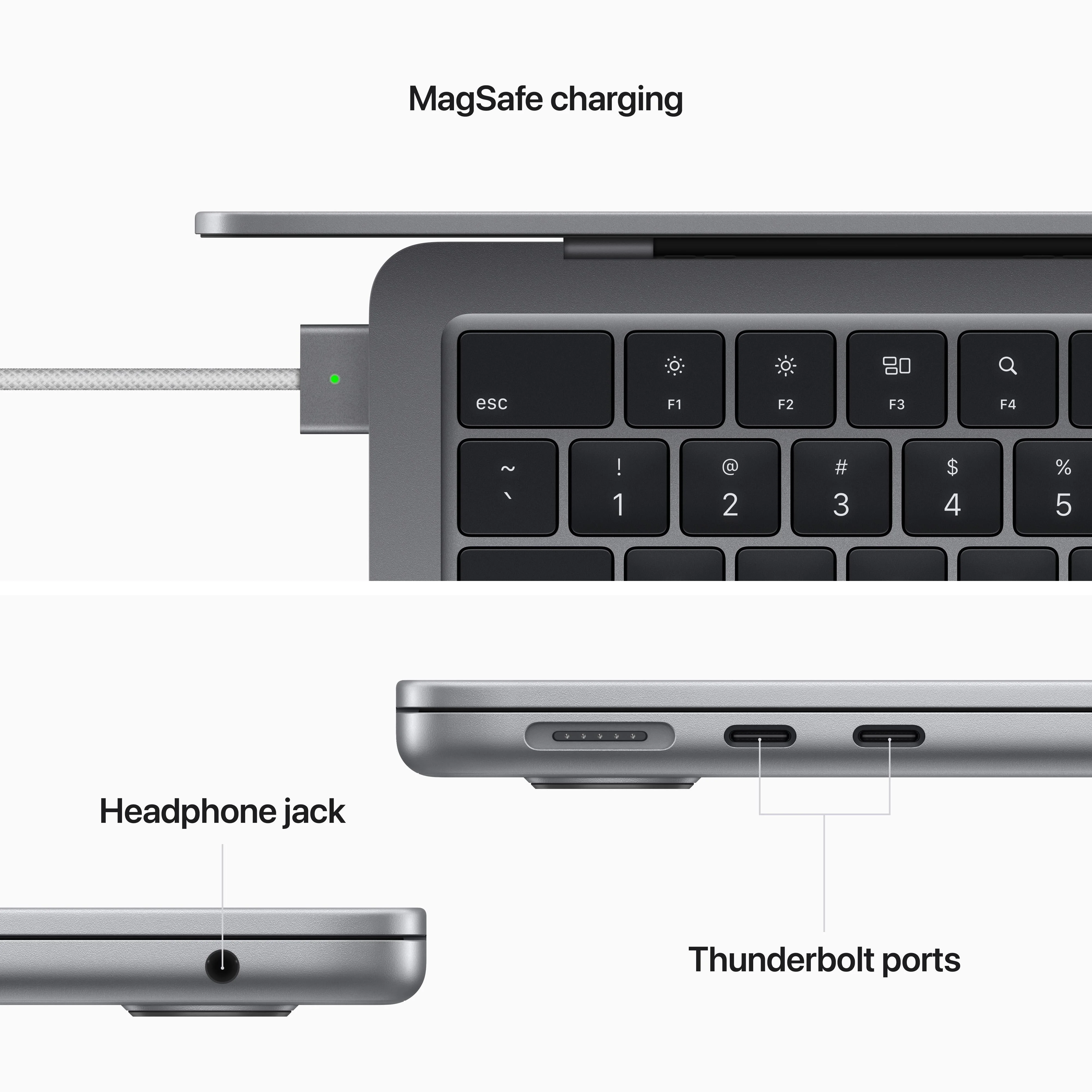 13-inch MacBook Air: Apple M2 chip with 8‑core CPU and 10‑core GPU, 512GB SSD - Space Grey - Image 7