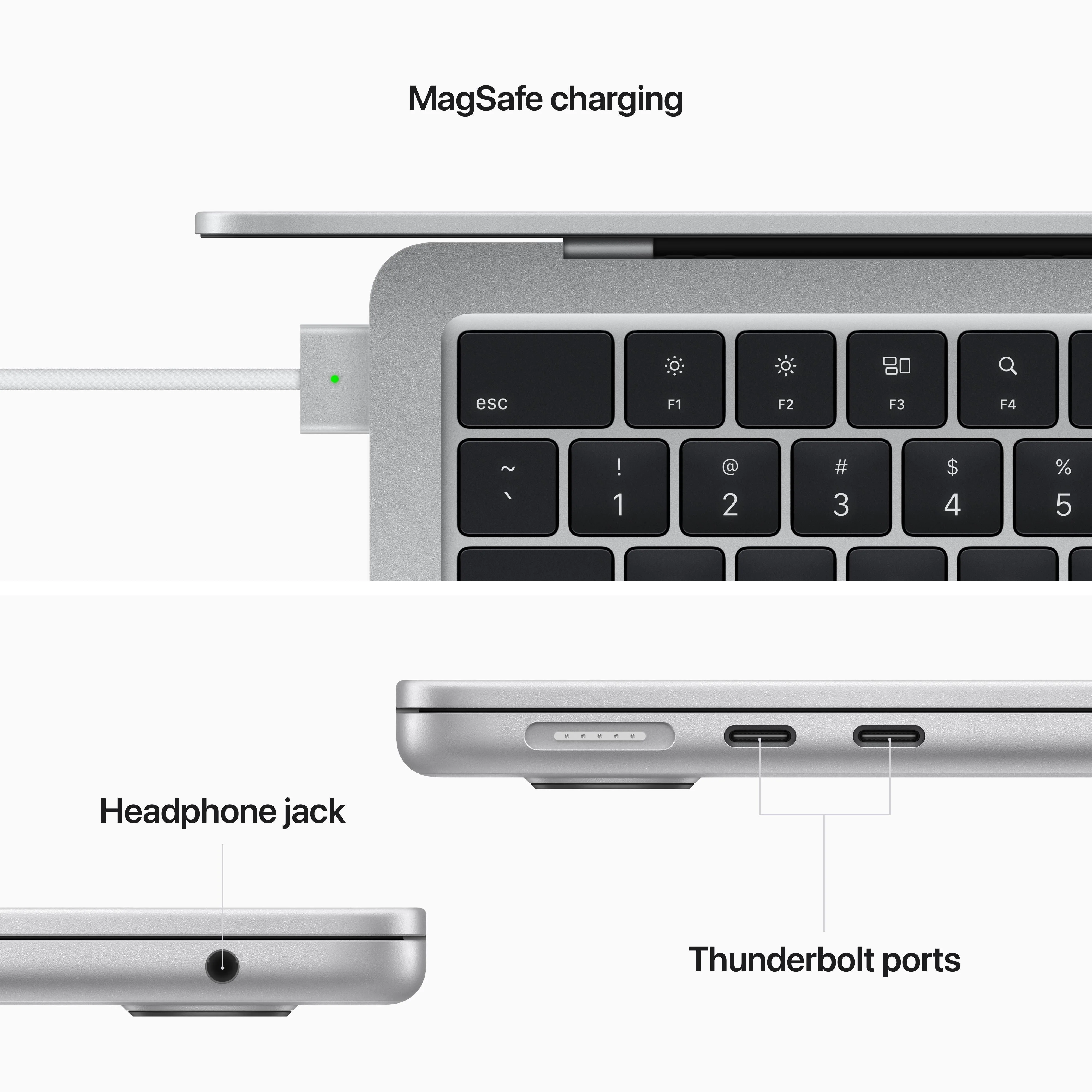 13-inch MacBook Air: Apple M2 chip with 8‑core CPU and 10‑core GPU, 512GB SSD - Silver - Image 7