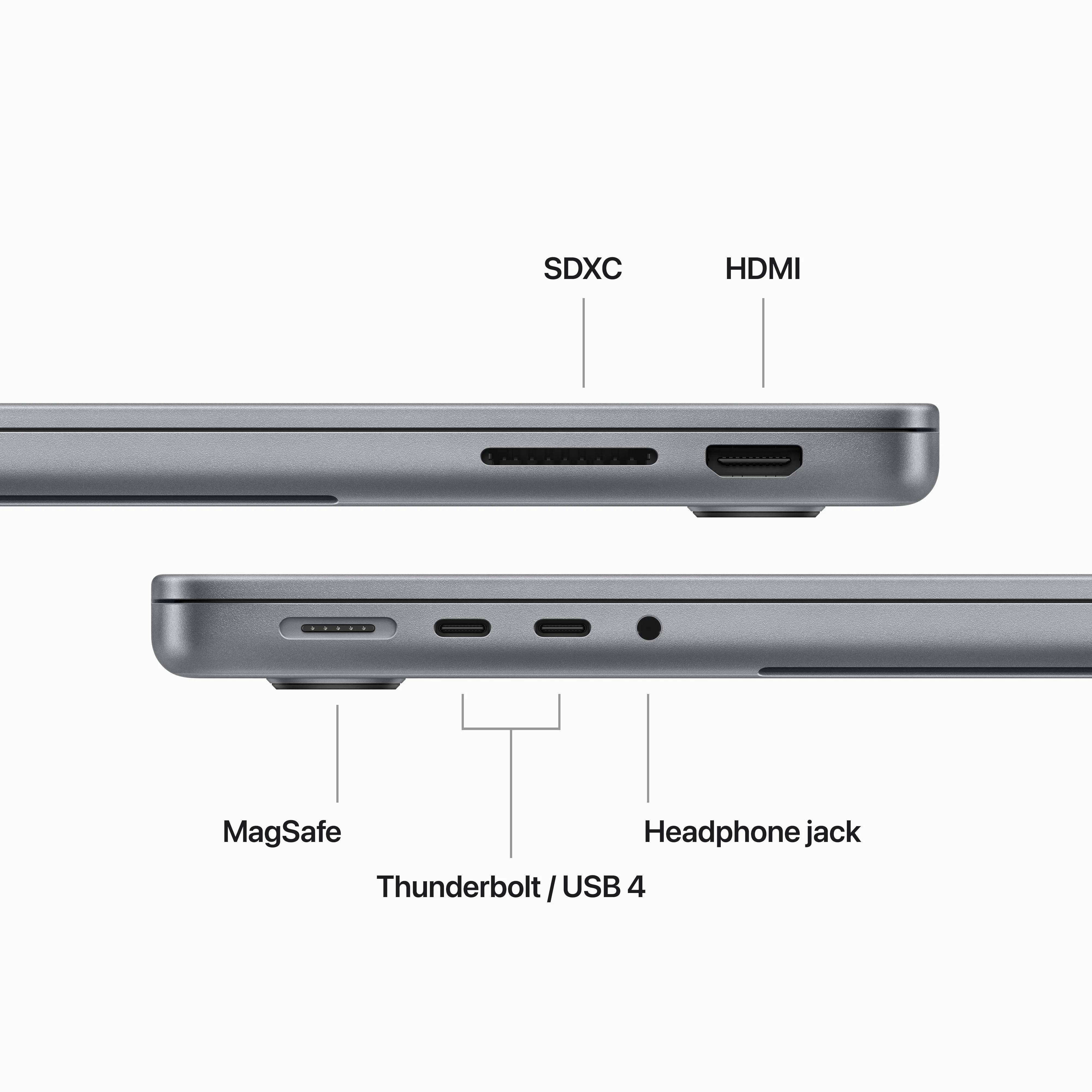 14-inch MacBook Pro: Apple M3 chip with 8‑core CPU and 10‑core GPU, 512GB SSD - Space Grey - Image 6