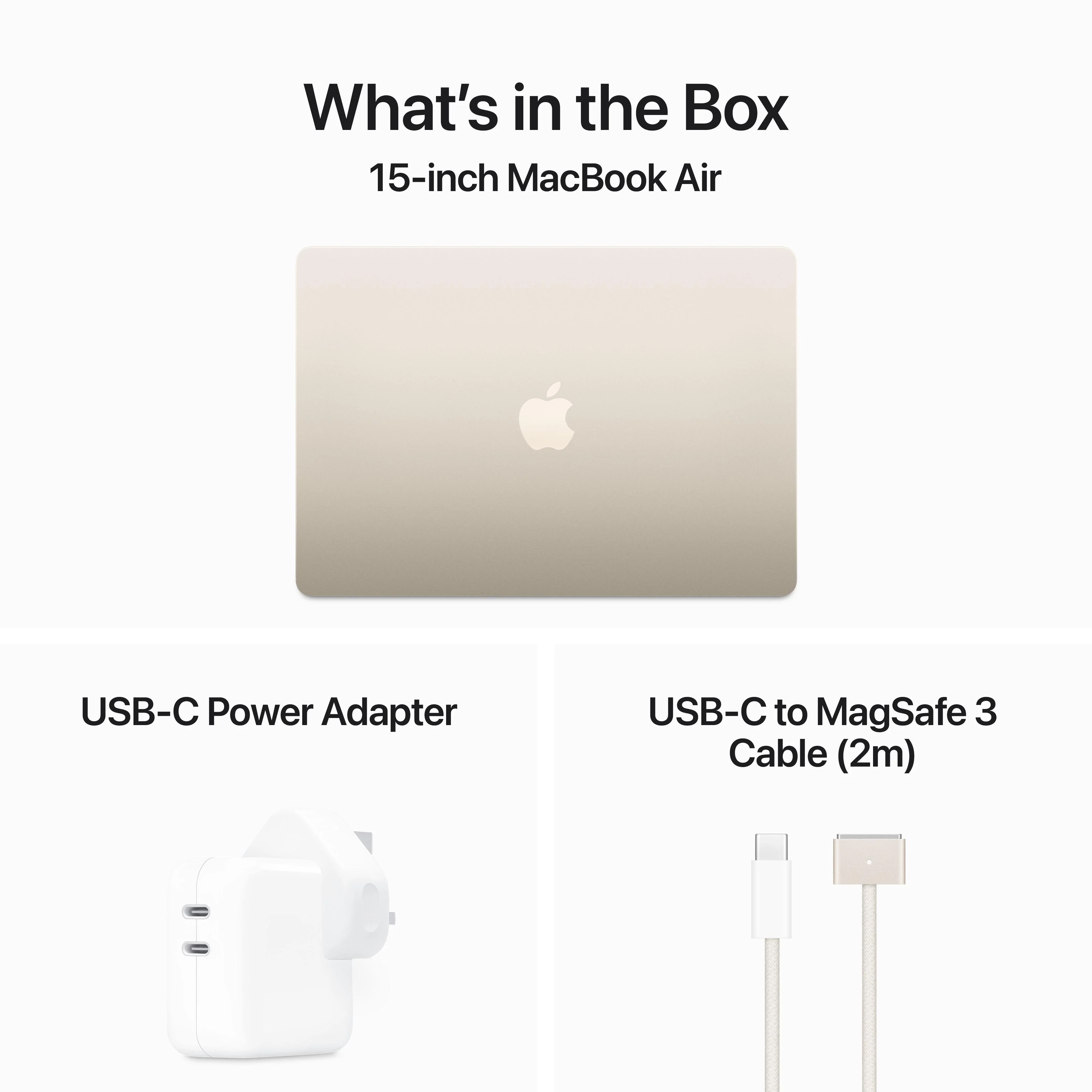 15-inch MacBook Air: Apple M3 chip with 8‑core CPU and 10‑core GPU, 512GB SSD - Starlight - Image 9