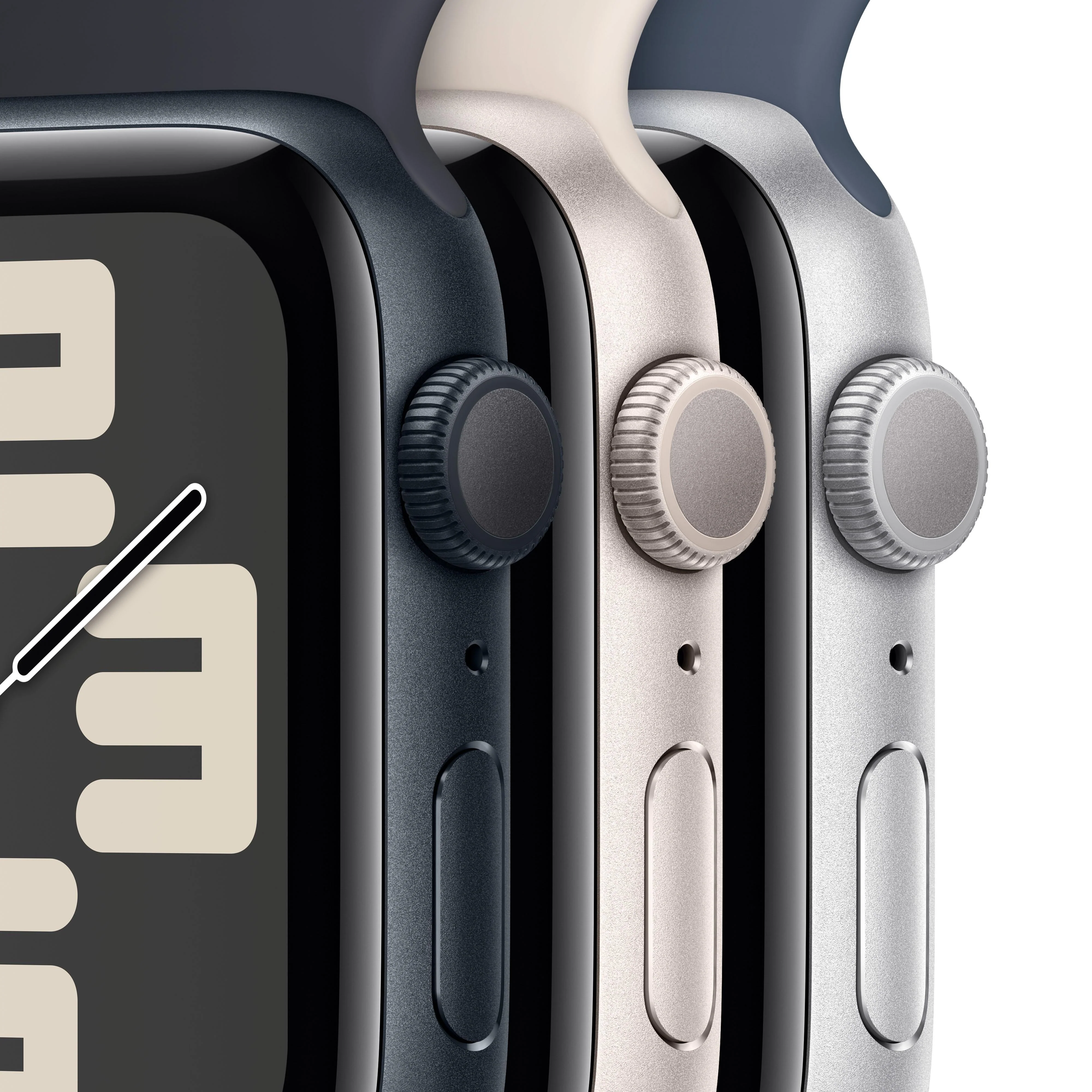 Apple Watch SE GPS 40mm Starlight Aluminium Case with Starlight Sport Band - S/M - Image 3