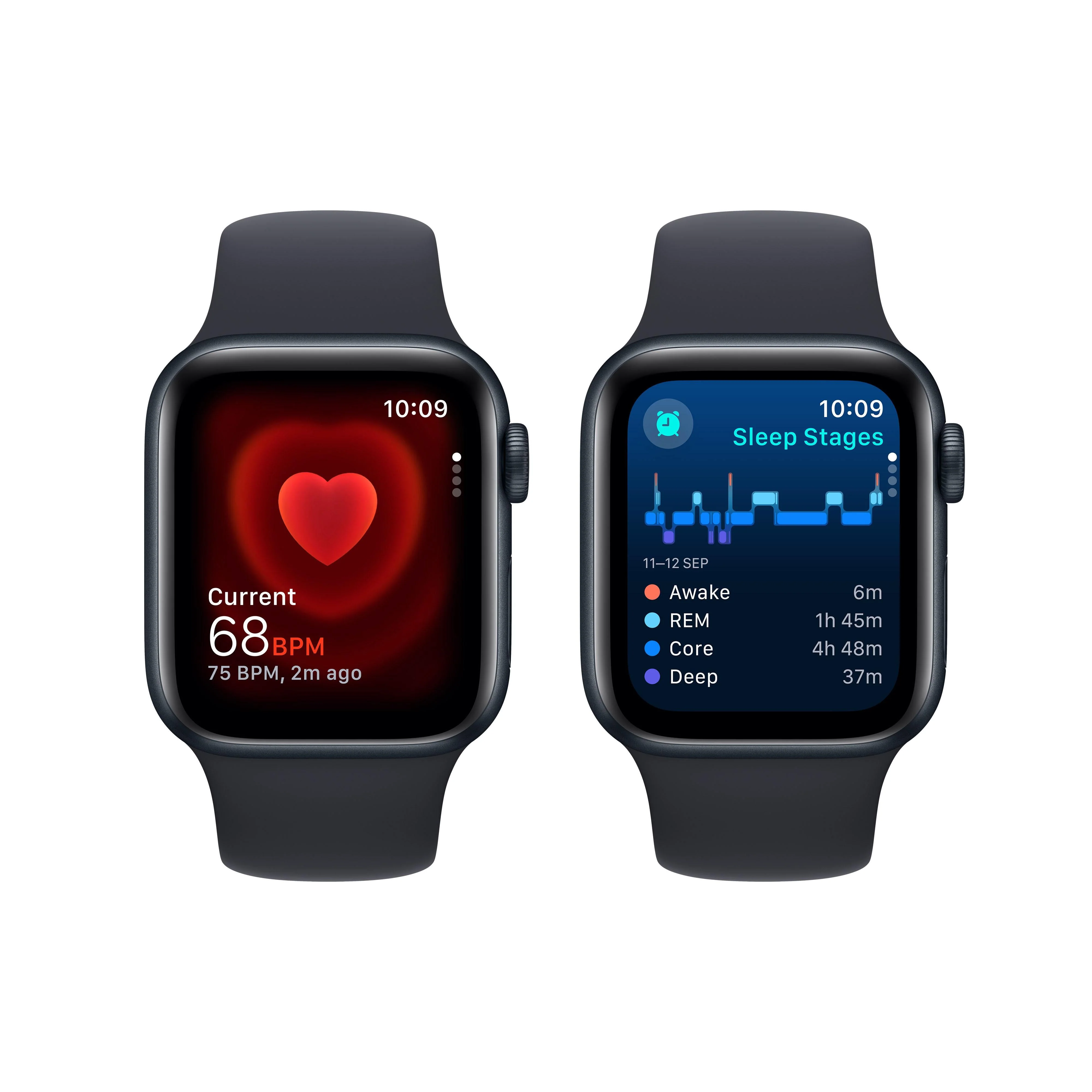 Apple Watch SE GPS 40mm Midnight Aluminium Case with Midnight Sport Band - M/L - Image 5