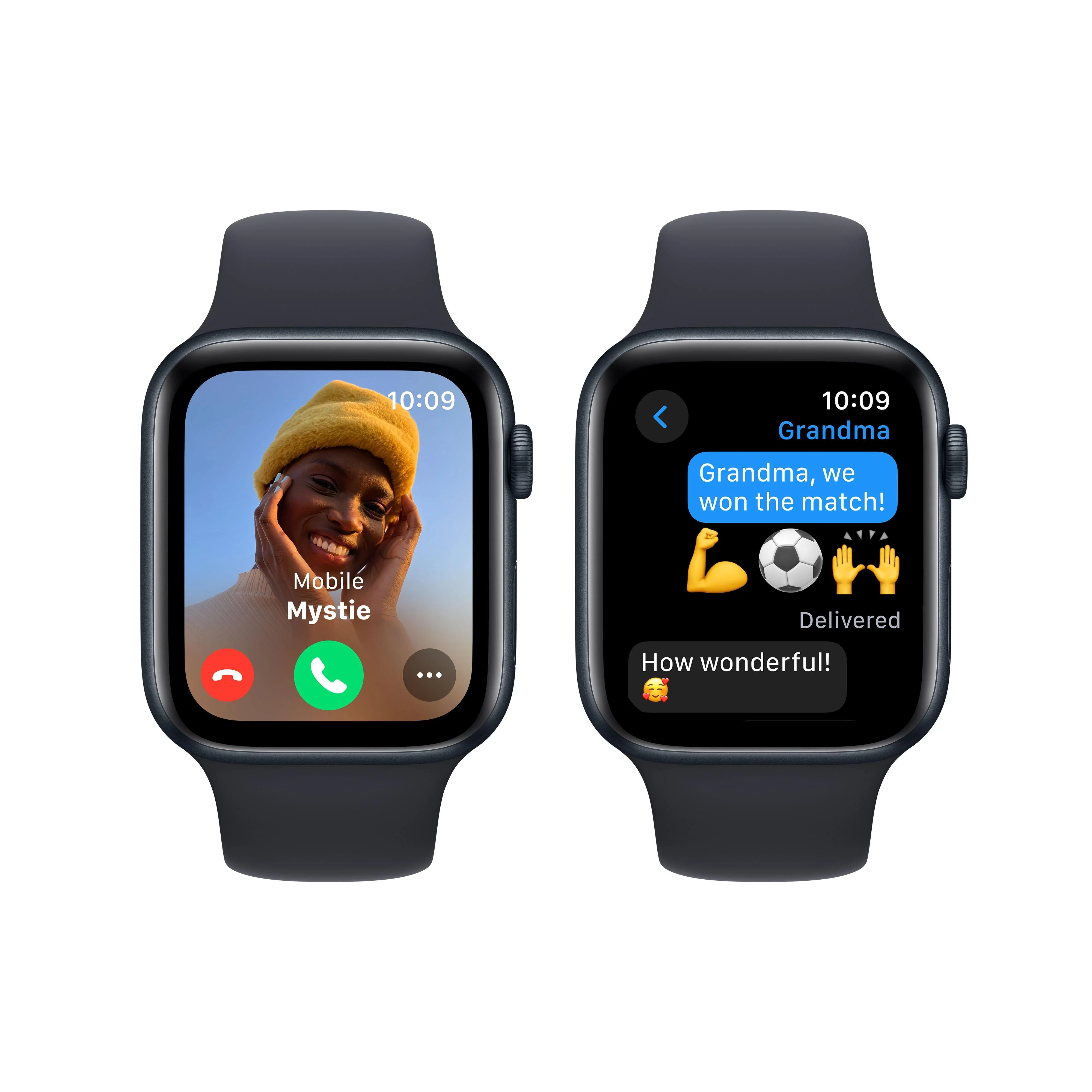 Apple Watch SE GPS 44mm Midnight Aluminium Case with Midnight Sport Band - S/M - Image 4