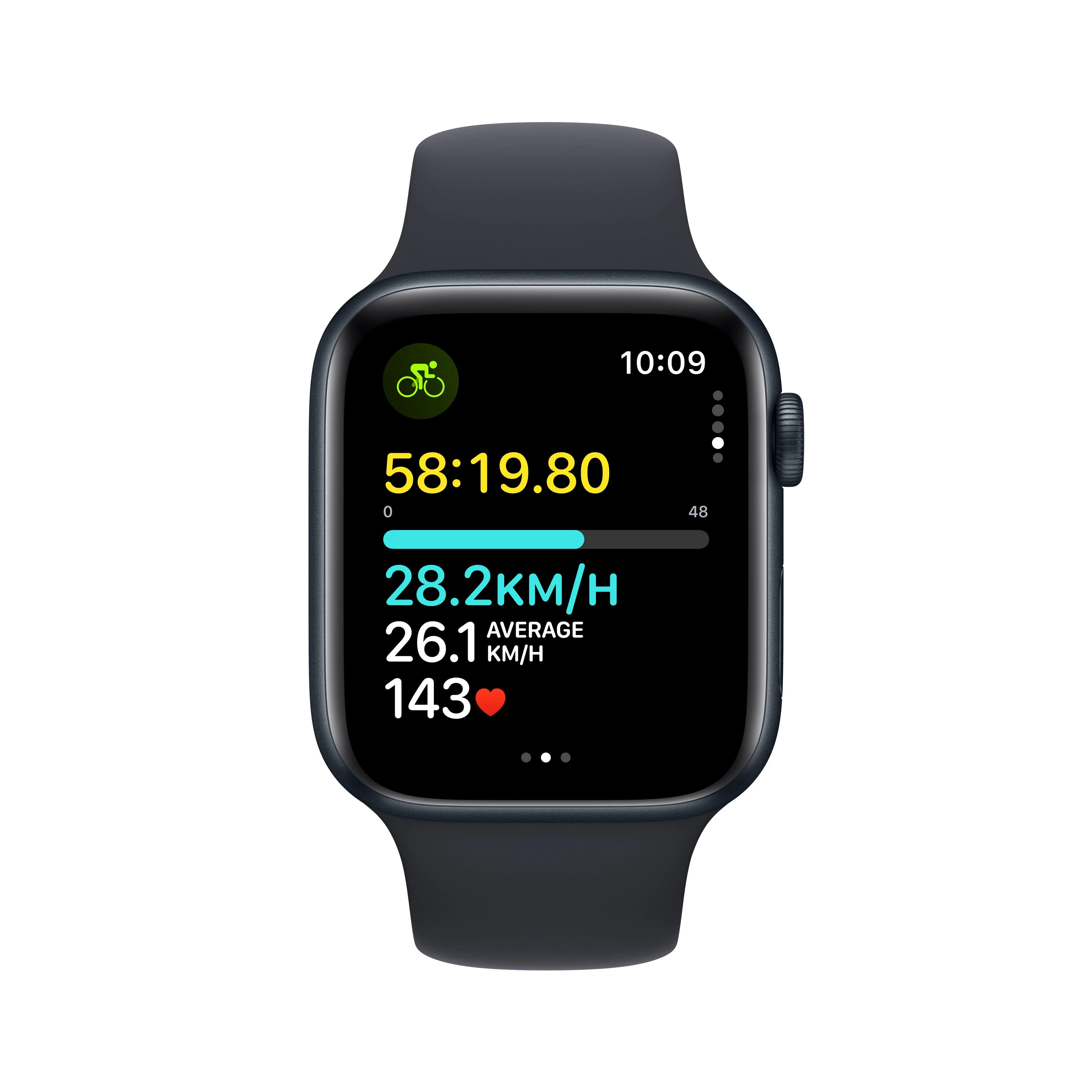 Apple Watch SE GPS 44mm Midnight Aluminium Case with Midnight Sport Band - S/M - Image 6