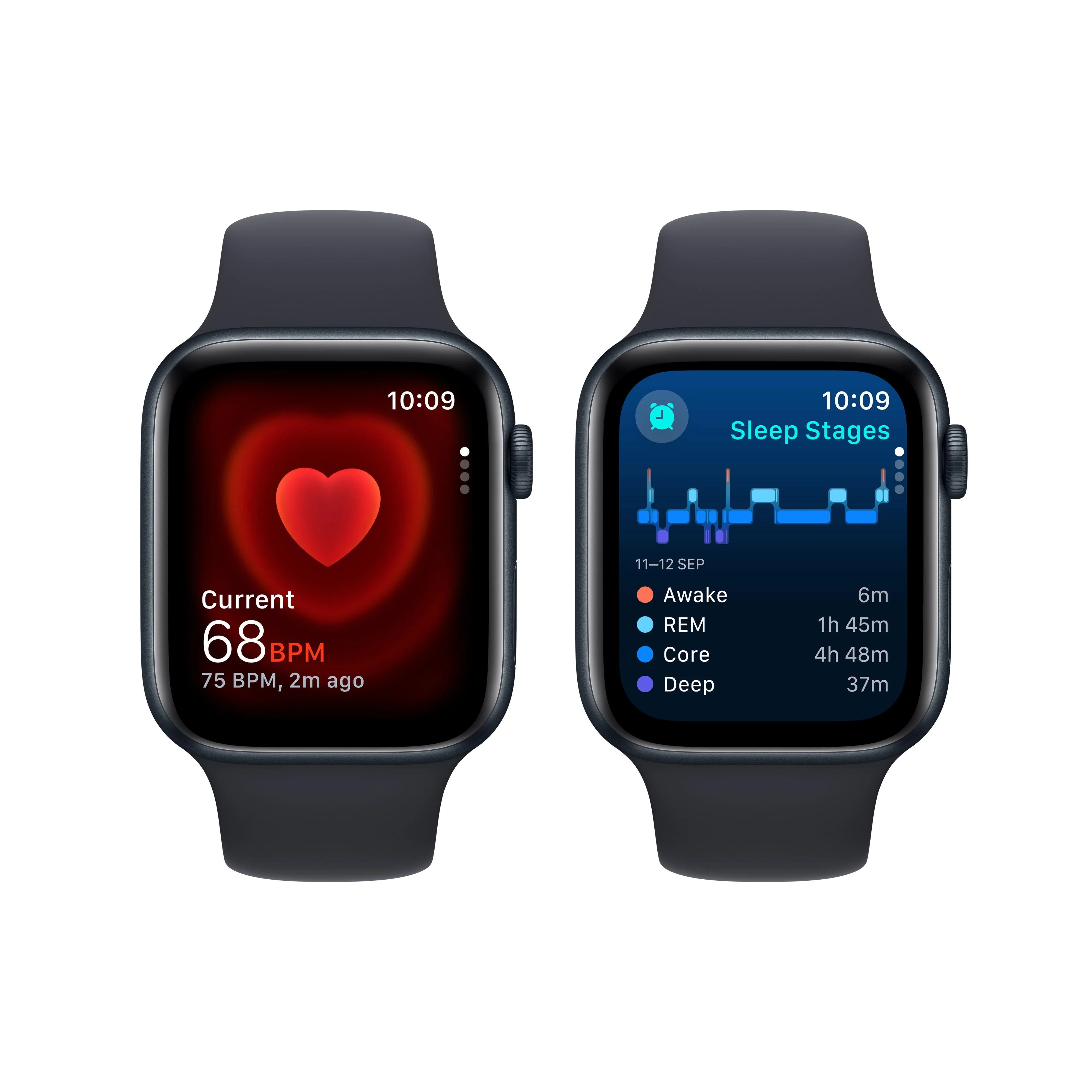 Apple Watch SE GPS 44mm Midnight Aluminium Case with Midnight Sport Band - M/L - Image 5