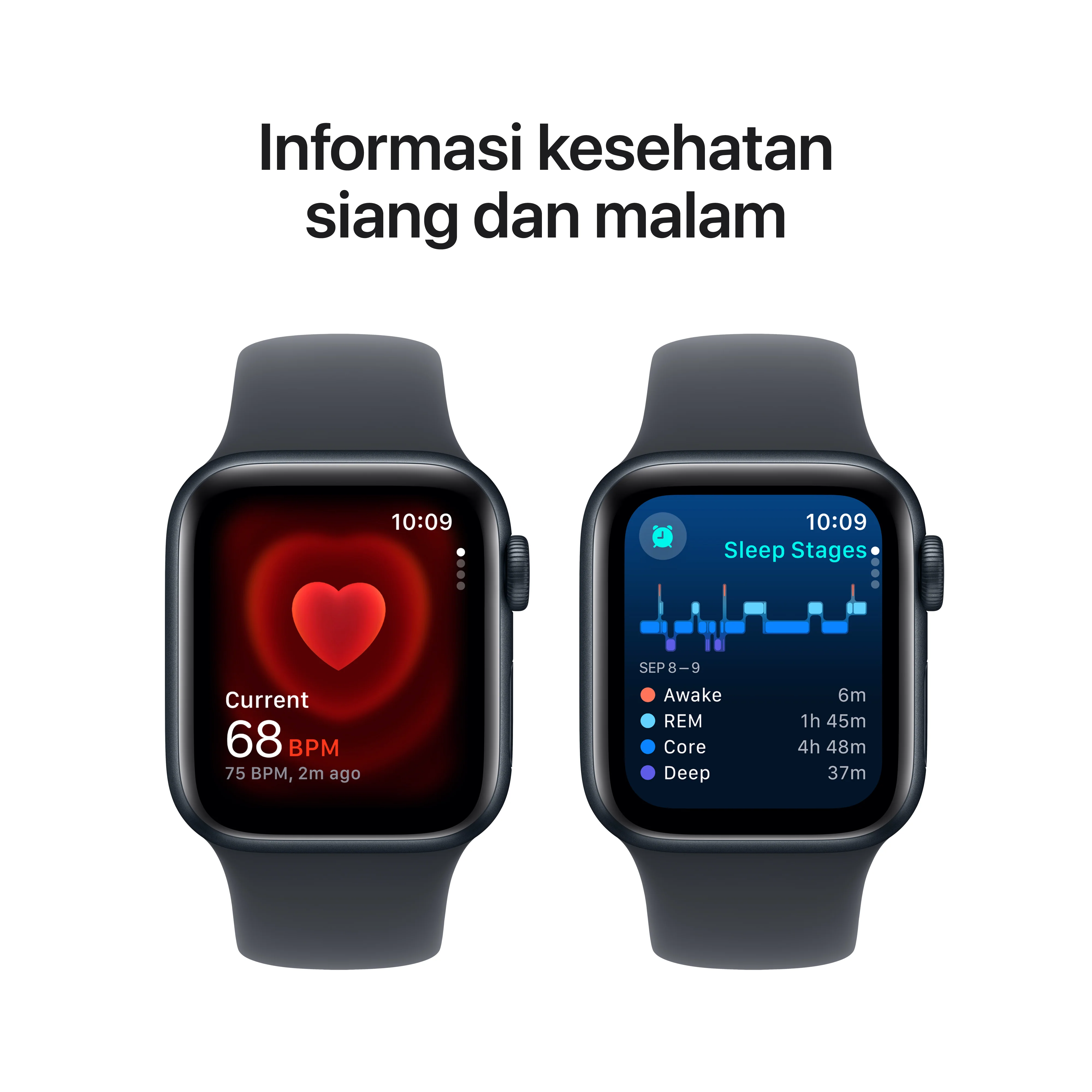 2024 Apple Watch SE 40 mm Midnight Aluminium Case Sport Band - Image 5