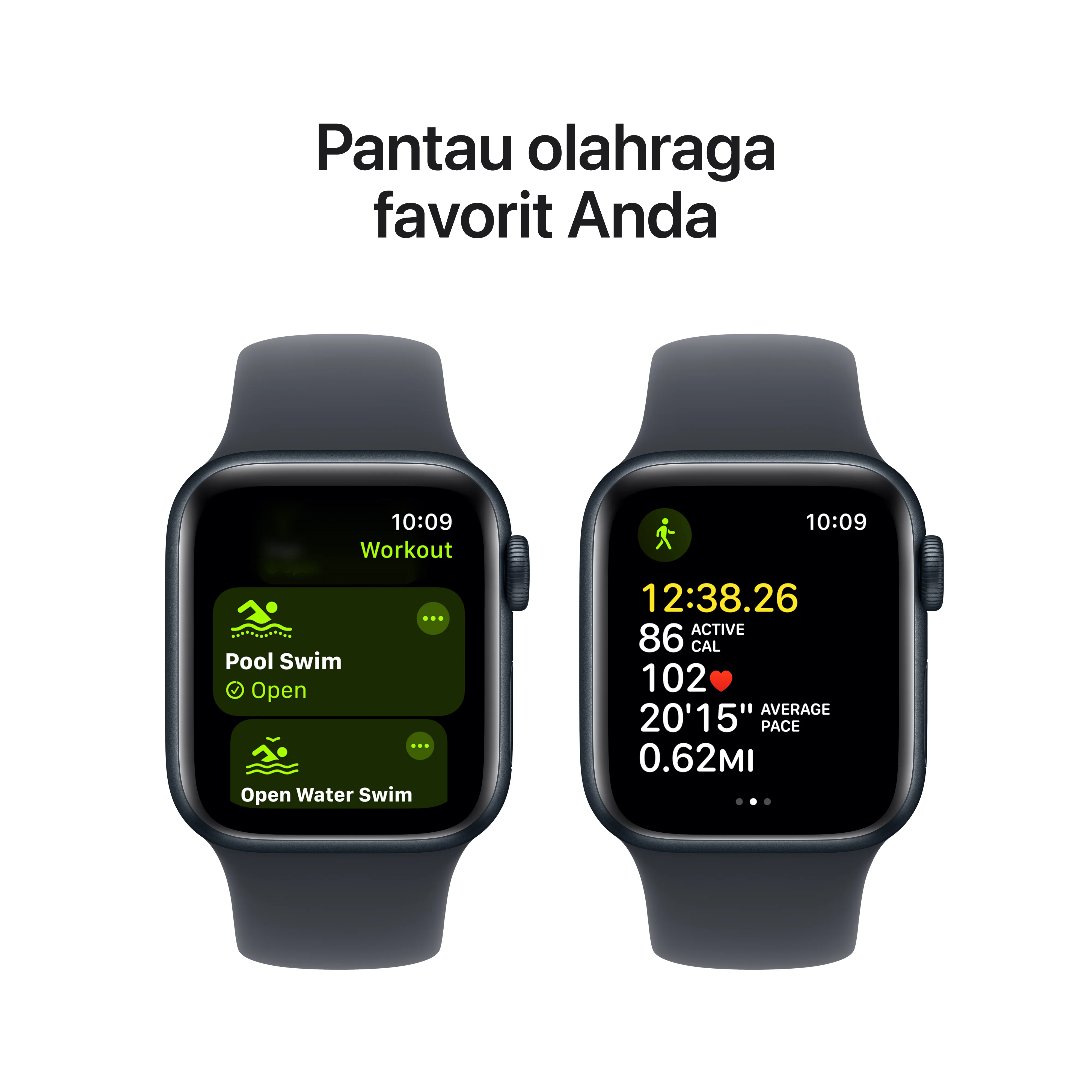2024 Apple Watch SE 40 mm Midnight Aluminium Case Sport Band - Image 6