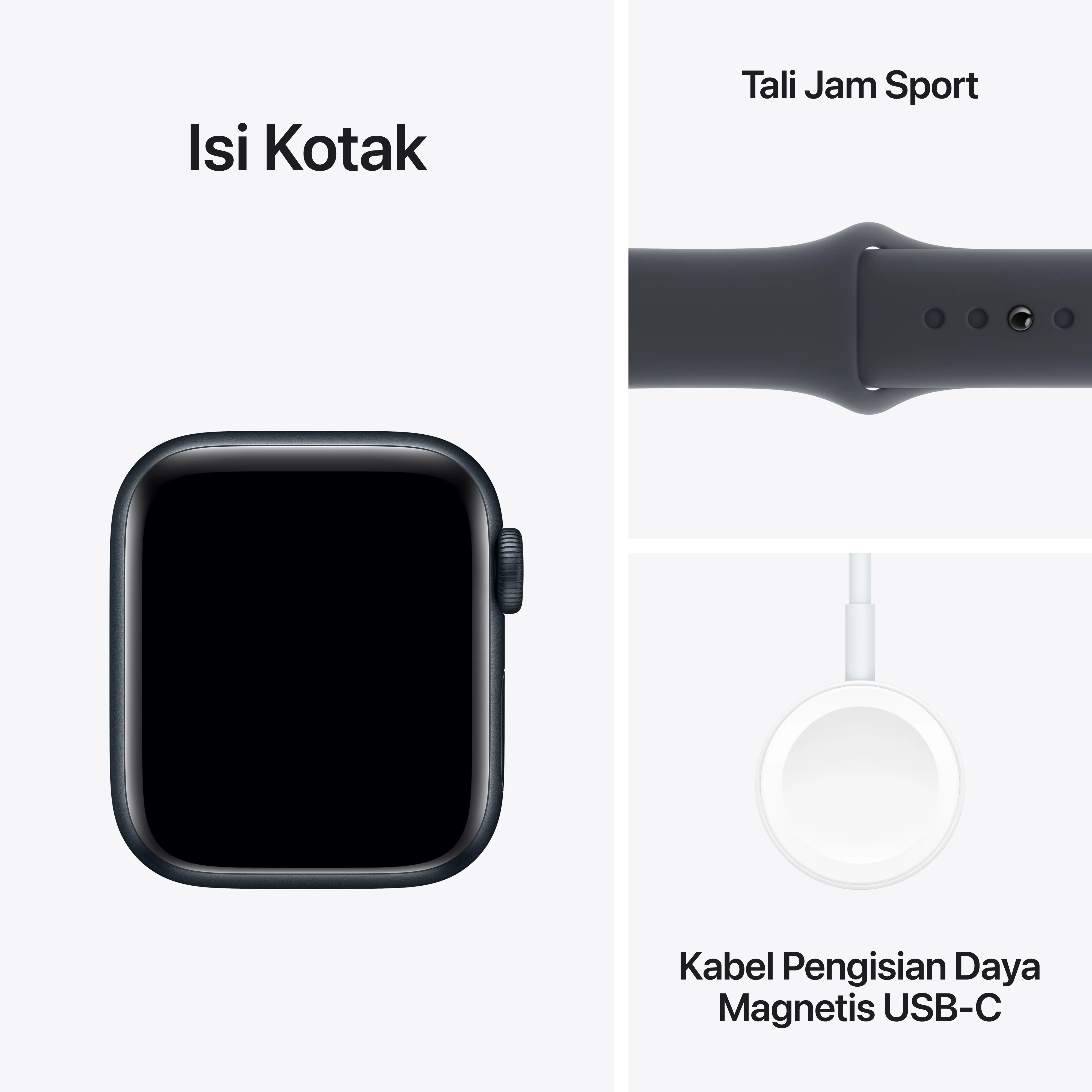 2024 Apple Watch SE 40 mm Midnight Aluminium Case Sport Band - Image 7