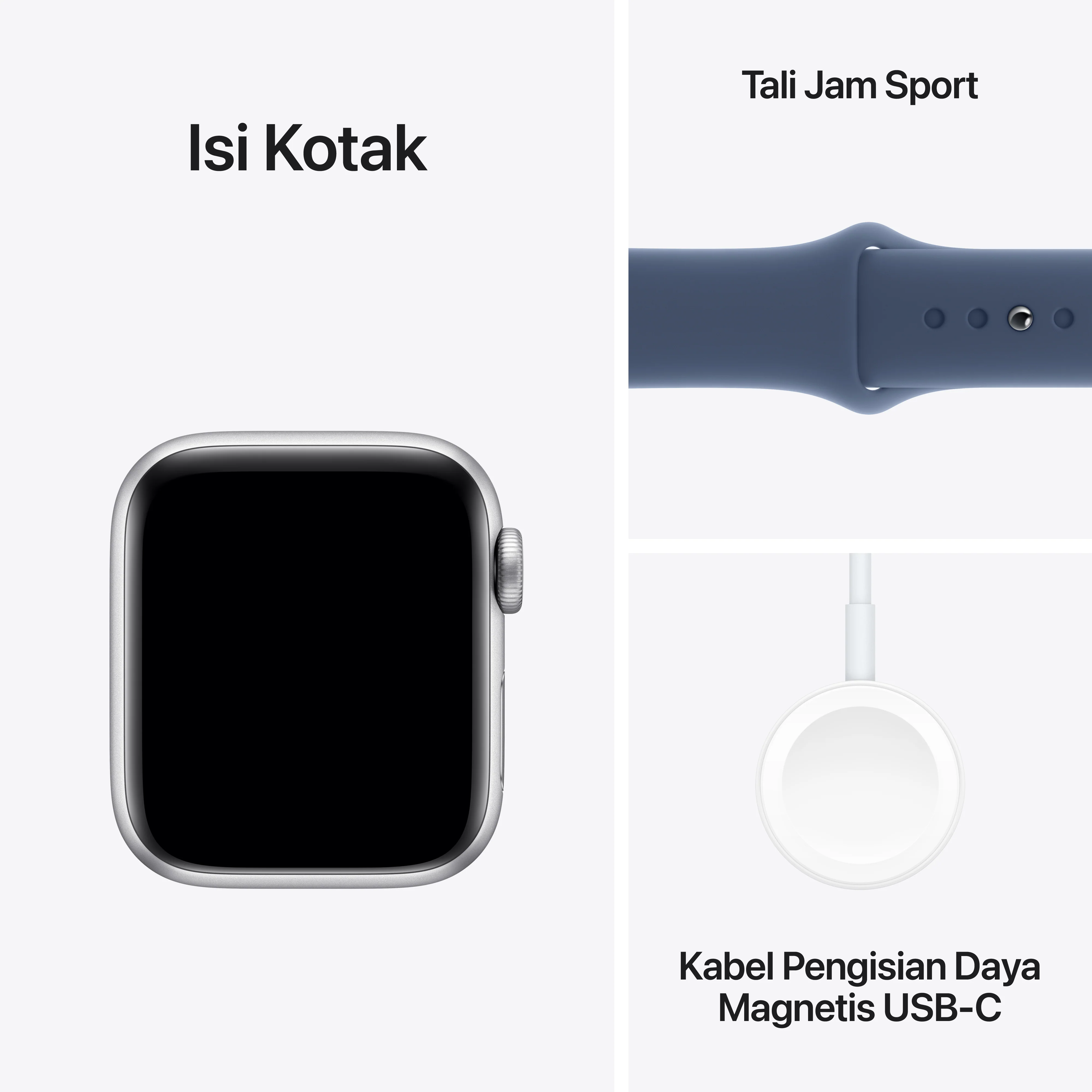 2024 Apple Watch SE 40 mm Silver Aluminium Sport Band - Image 6
