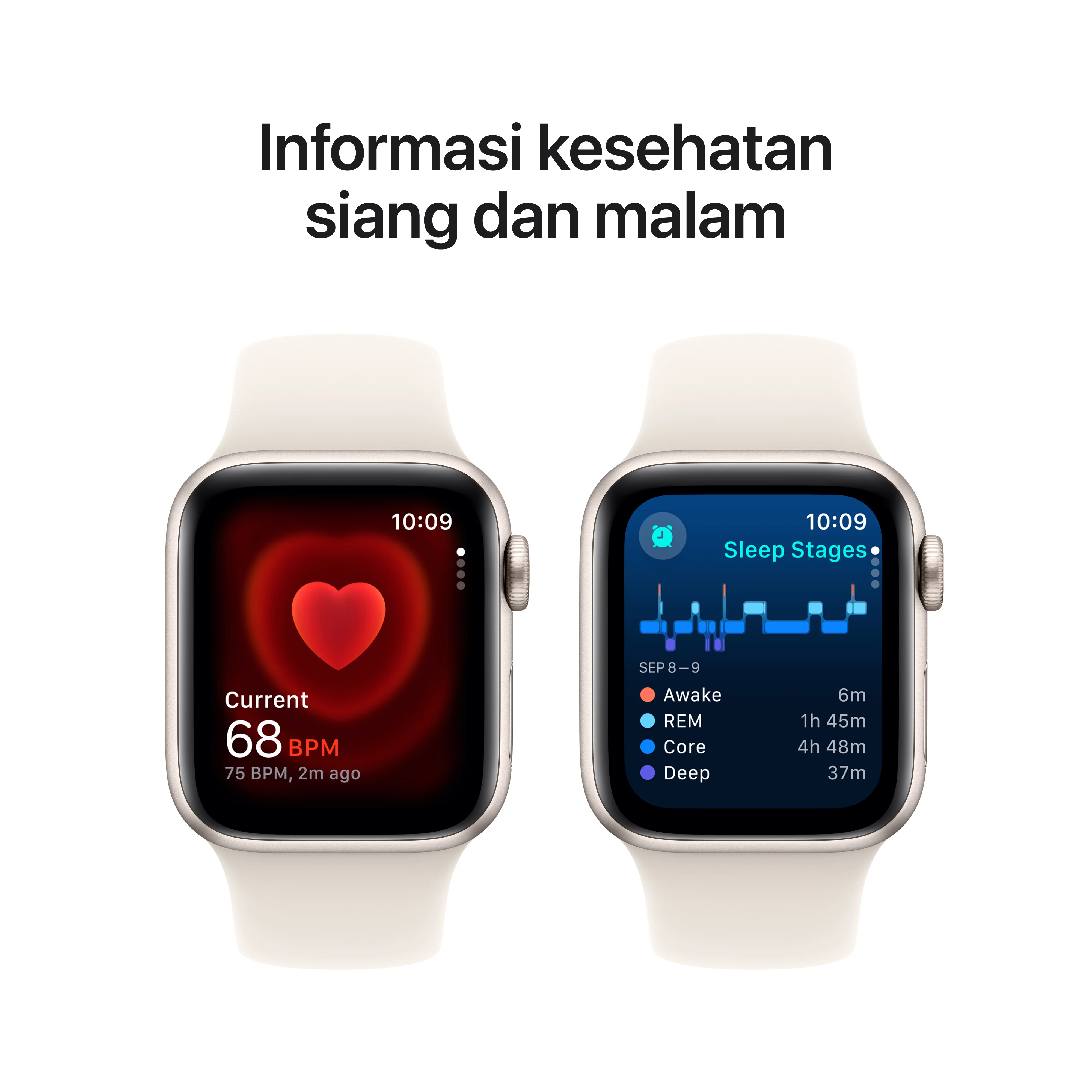 2024 Apple Watch SE 40 mm Starlight Aluminium Case Sport Band - Image 4