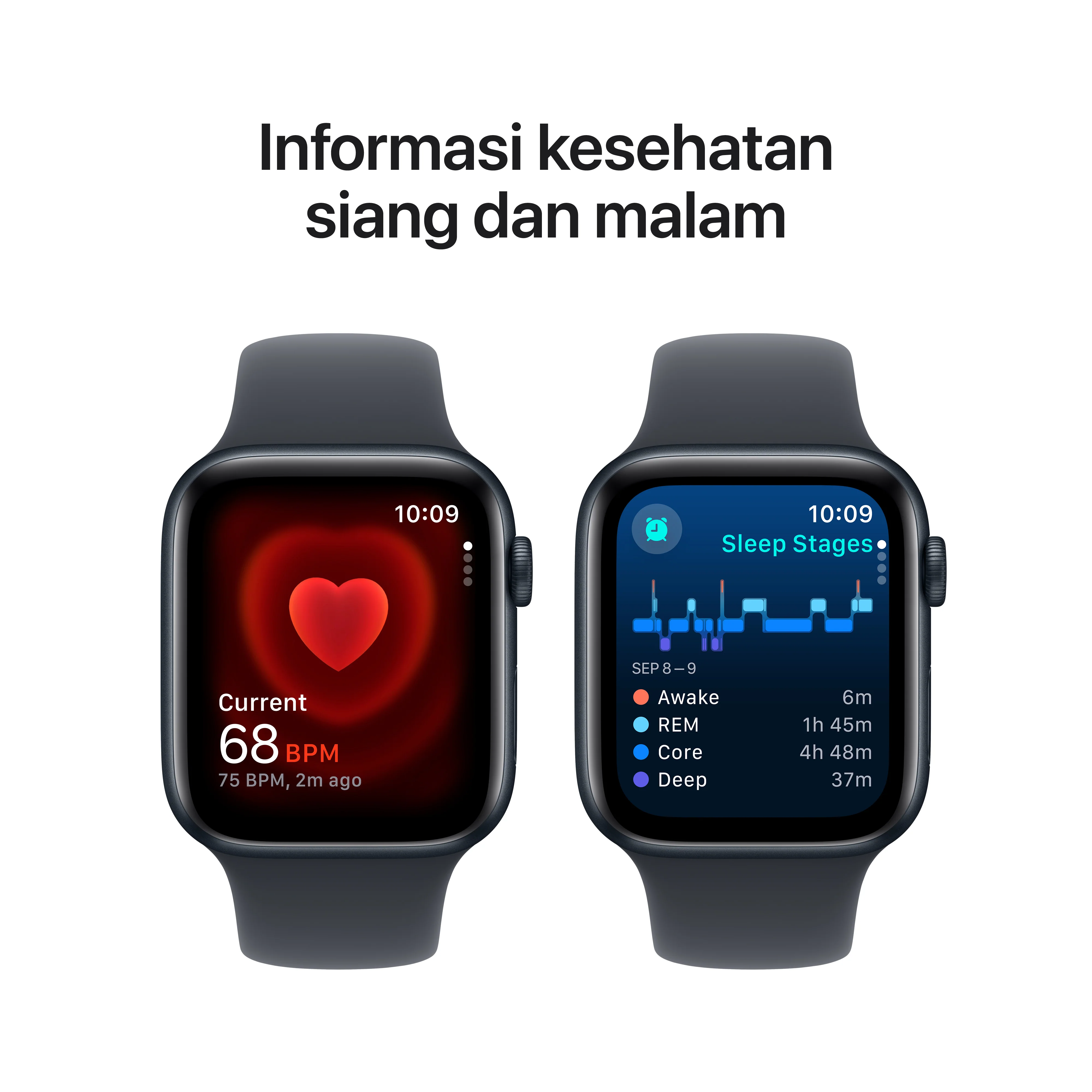 2024 Apple Watch SE 44 mm Midnight Aluminium Case Sport Band - Image 5