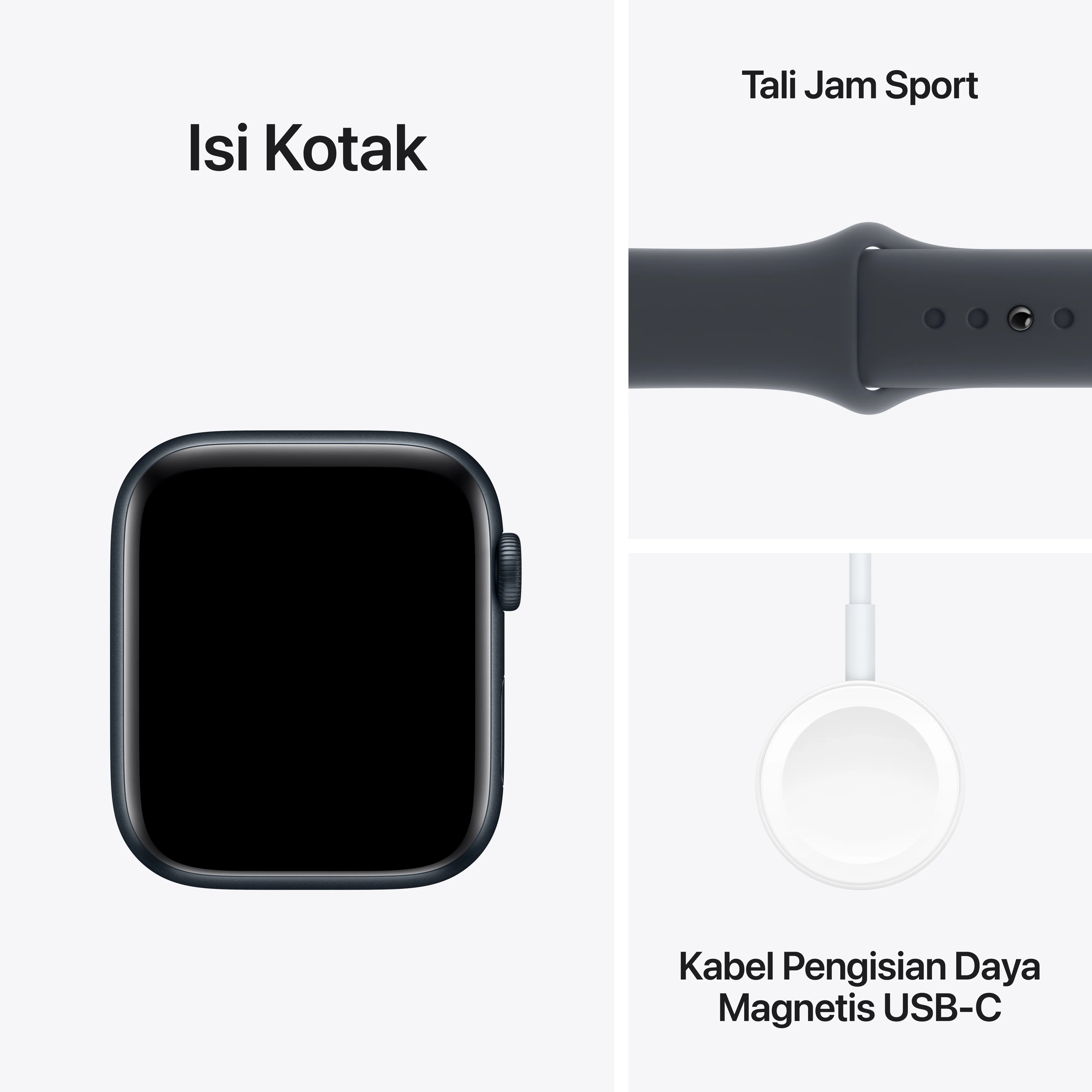 2024 Apple Watch SE 44 mm Midnight Aluminium Case Sport Band - Image 7