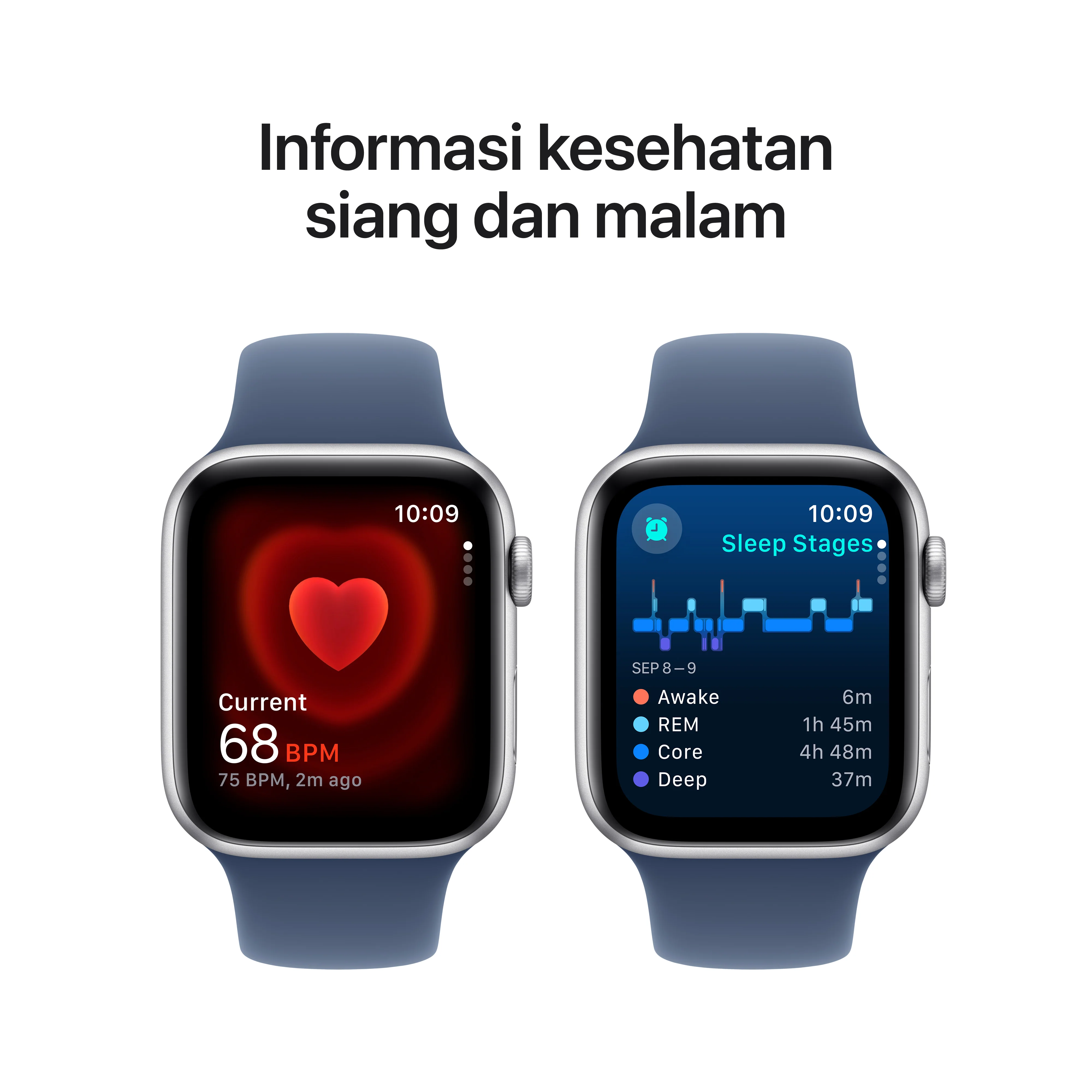 2024 Apple Watch SE 44 mm Silver Aluminium Sport Band - Image 5