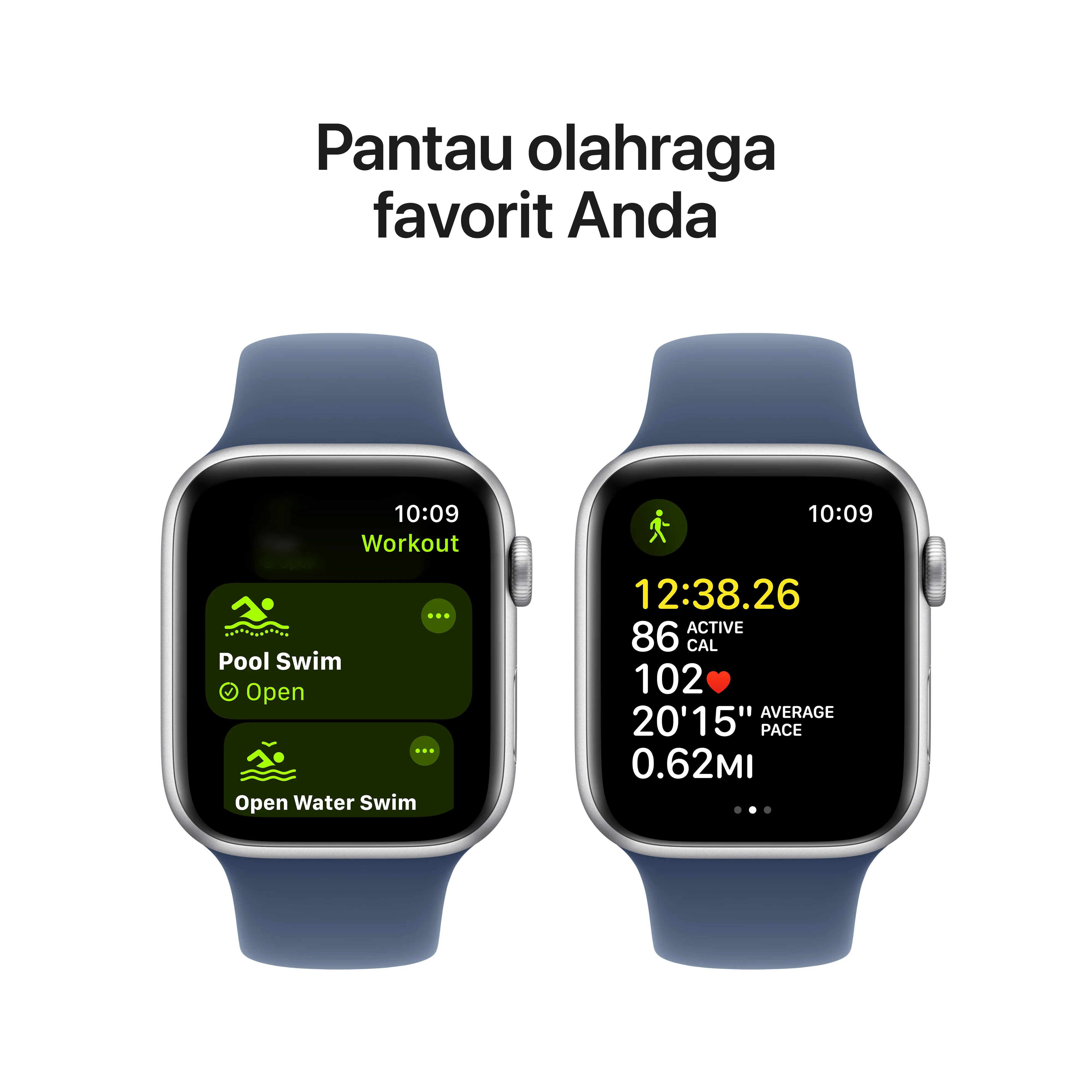 2024 Apple Watch SE 44 mm Silver Aluminium Sport Band - Image 6