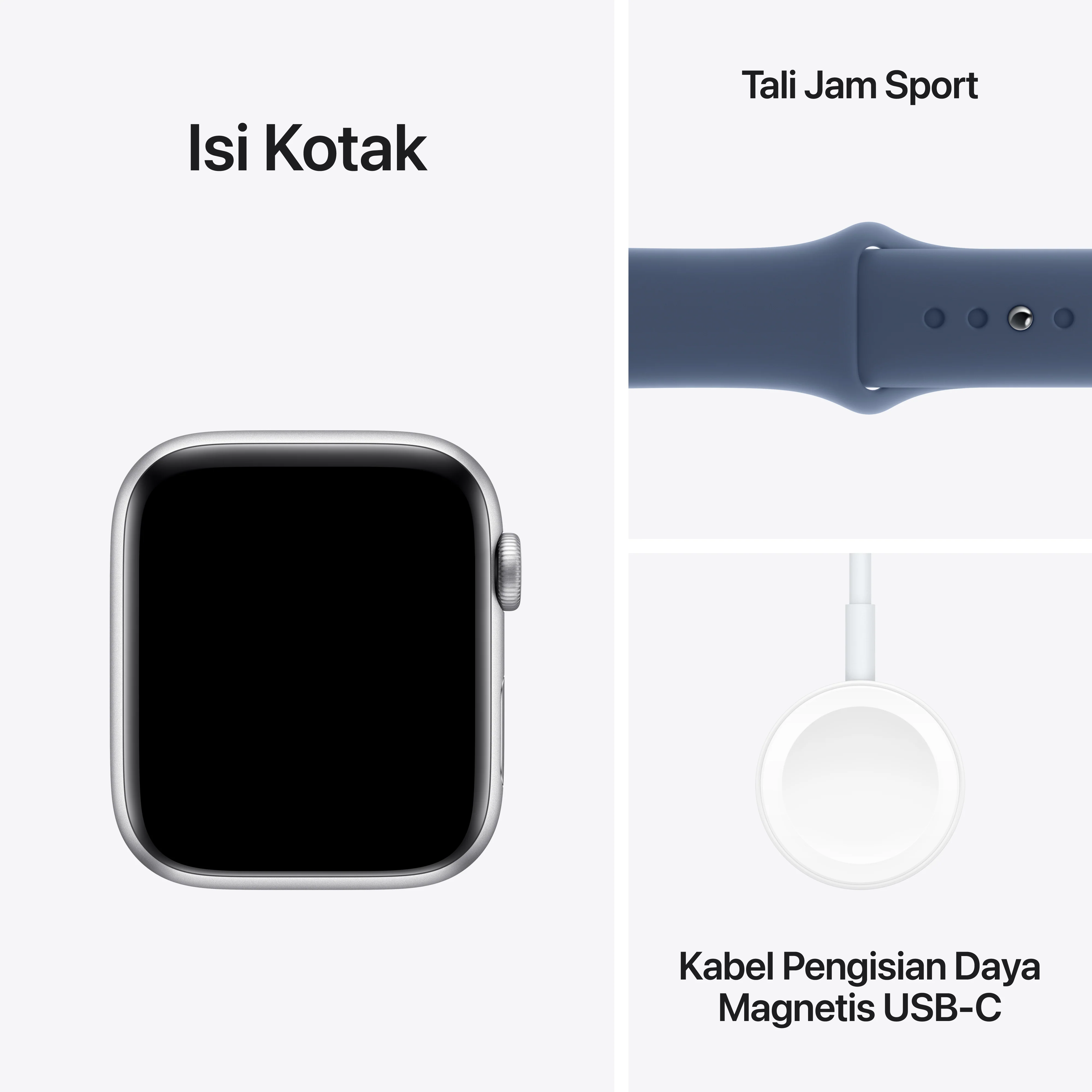 2024 Apple Watch SE 44 mm Silver Aluminium Sport Band - Image 7