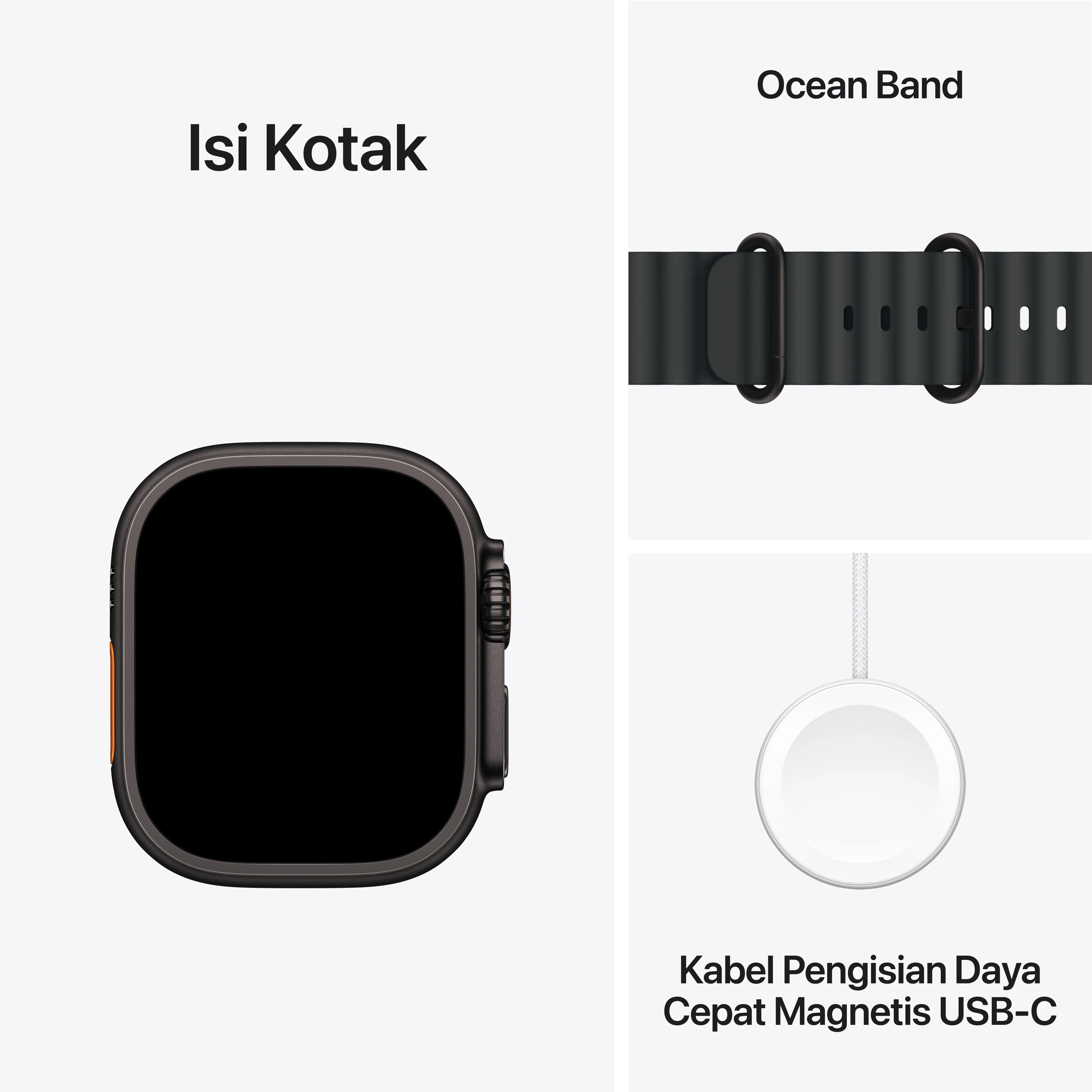 2024 Apple Watch Ultra 2 49 mm Black Titanium Case Ocean Band - Image 7