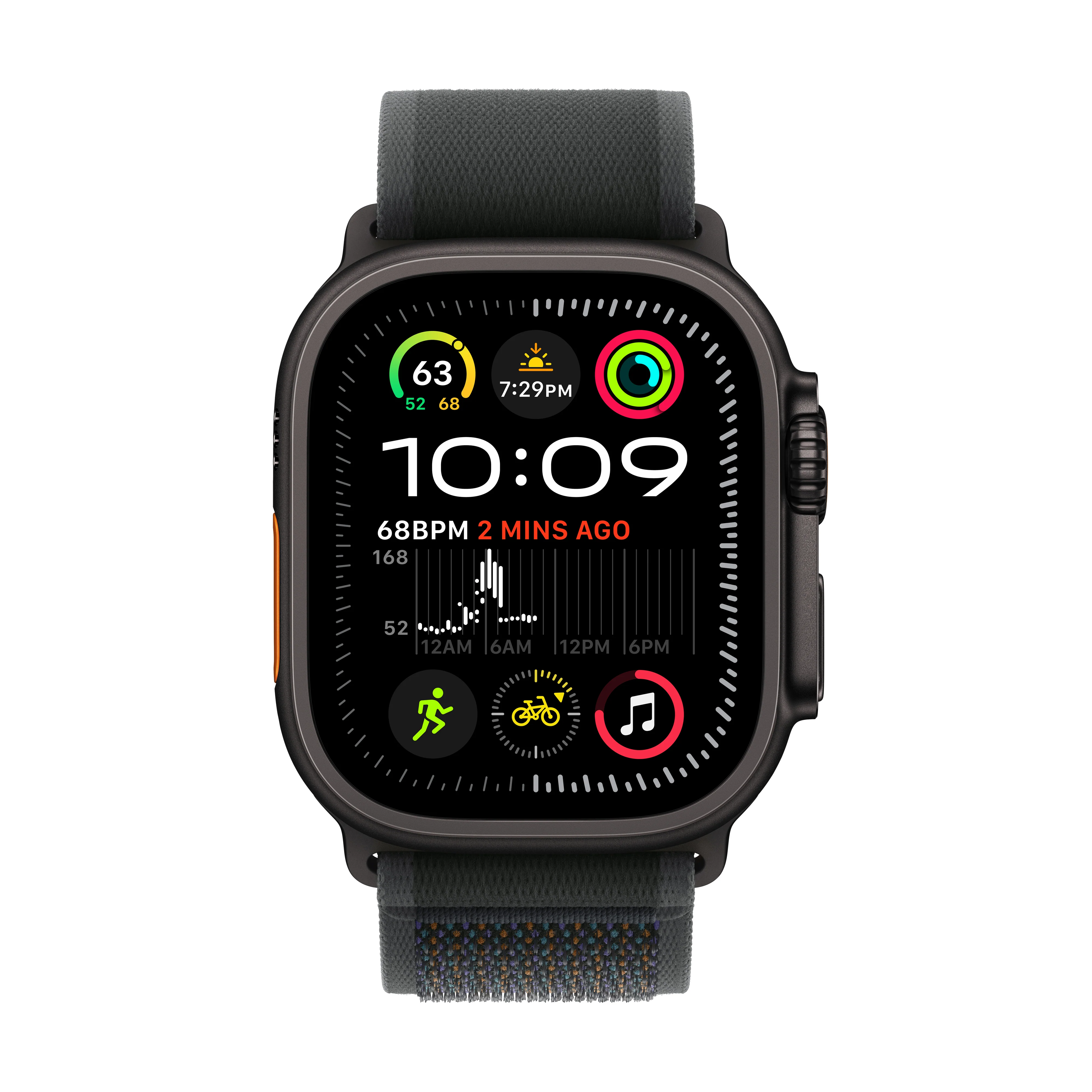 2024 Apple Watch Ultra 2 49 mm Black Titanium Case Trail Loop - Image 3