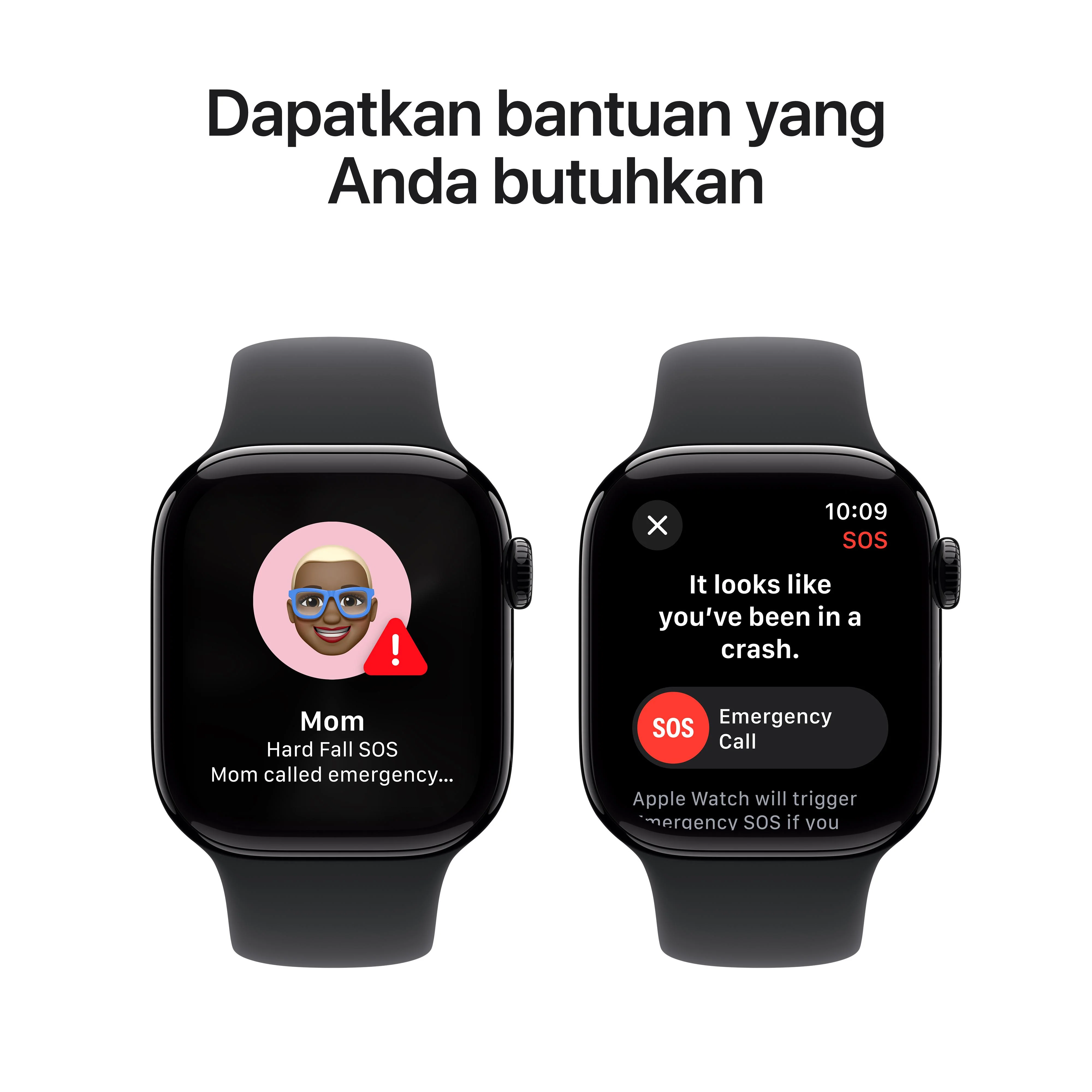 Apple Watch Series 10 GPS 42mm Jet Black Aluminium Case with Black Sport Band - S/M - Image 6