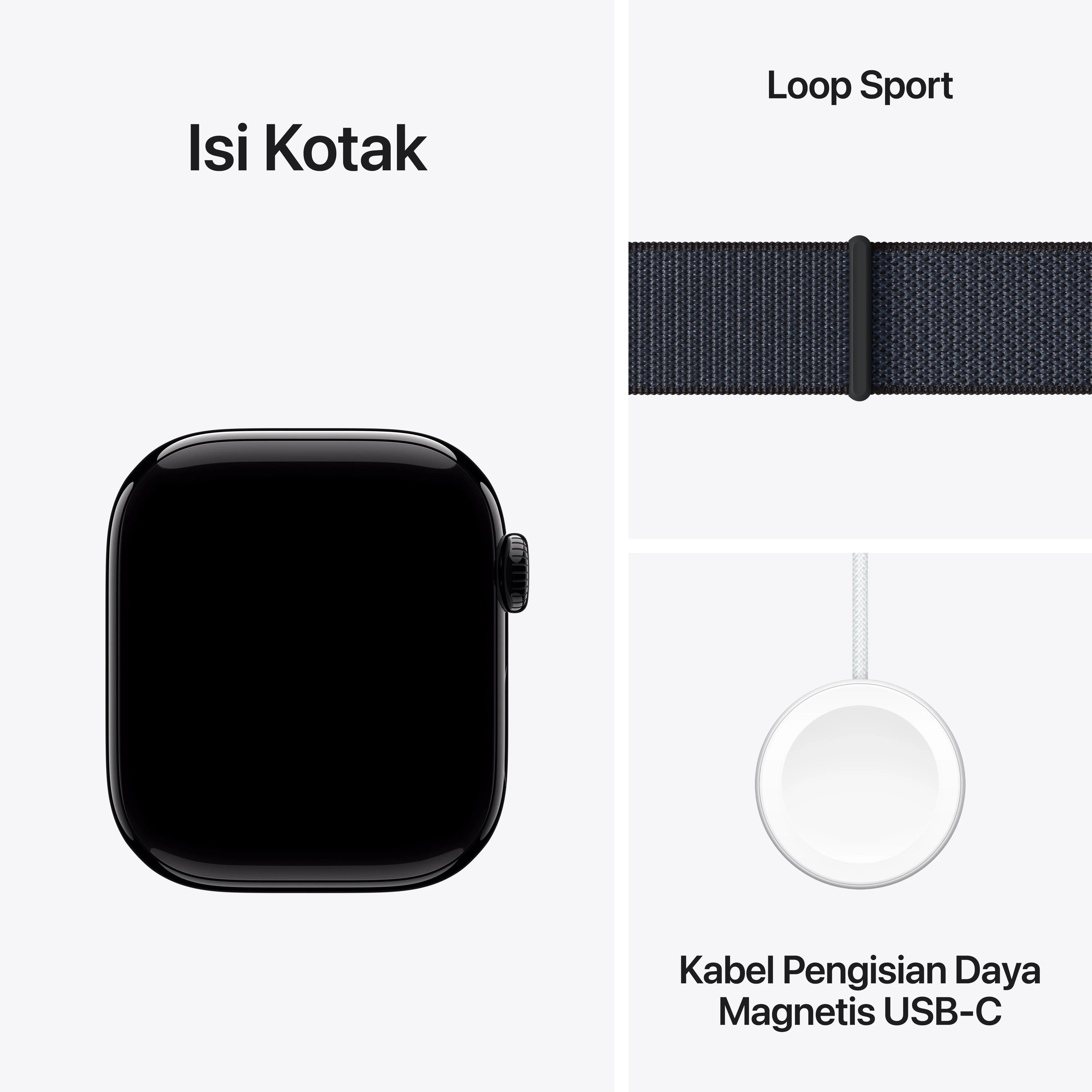 Apple Watch Series 10 GPS 42mm Jet Black Aluminium Case with Ink Sport Loop - Image 9