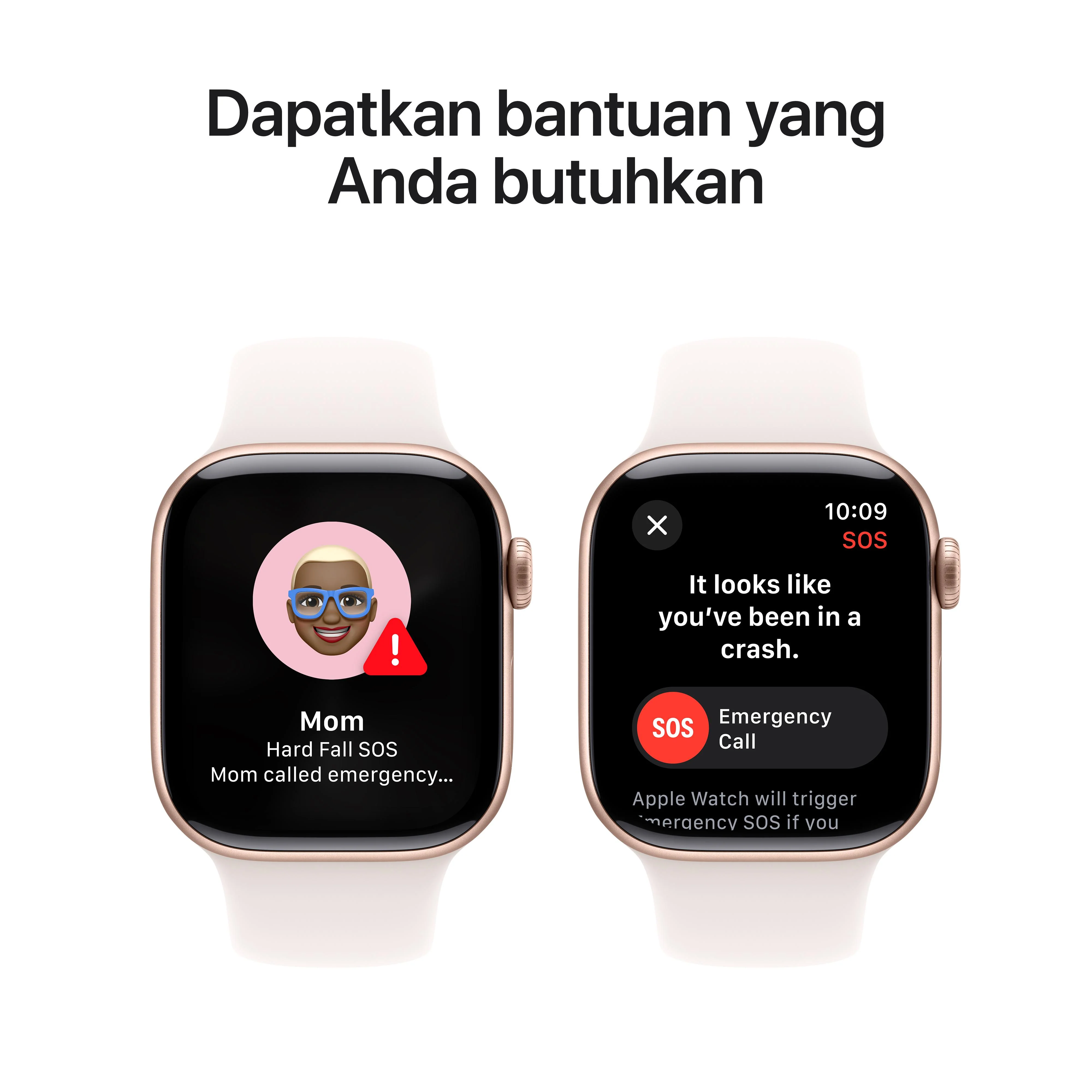 Apple Watch Series 10 GPS 42mm Rose Gold Aluminium Case with Light Blush Sport Band - S/M - Image 6