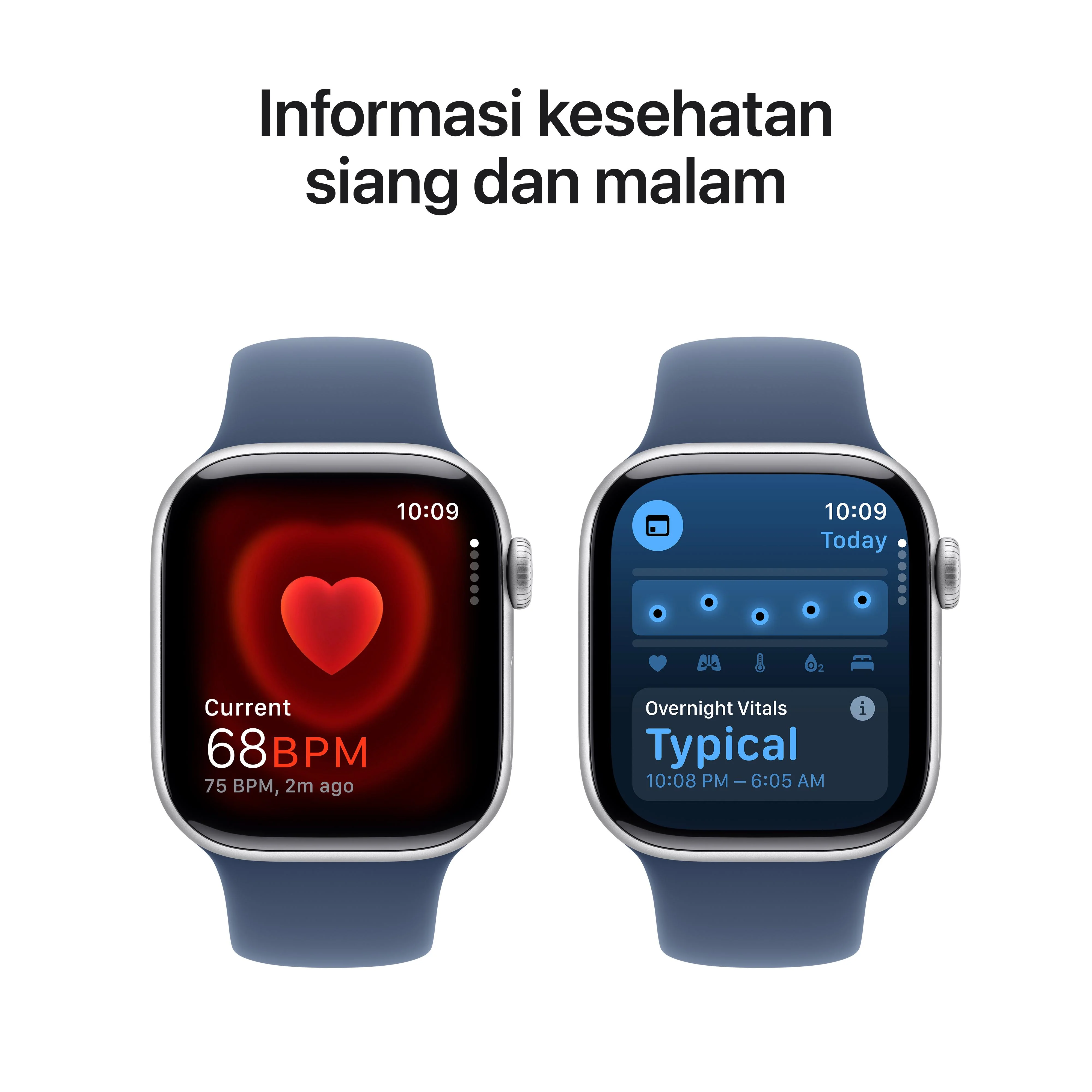 Apple Watch Series 10 GPS 42mm Silver Aluminium Case with Denim Sport Band - M/L - Image 5