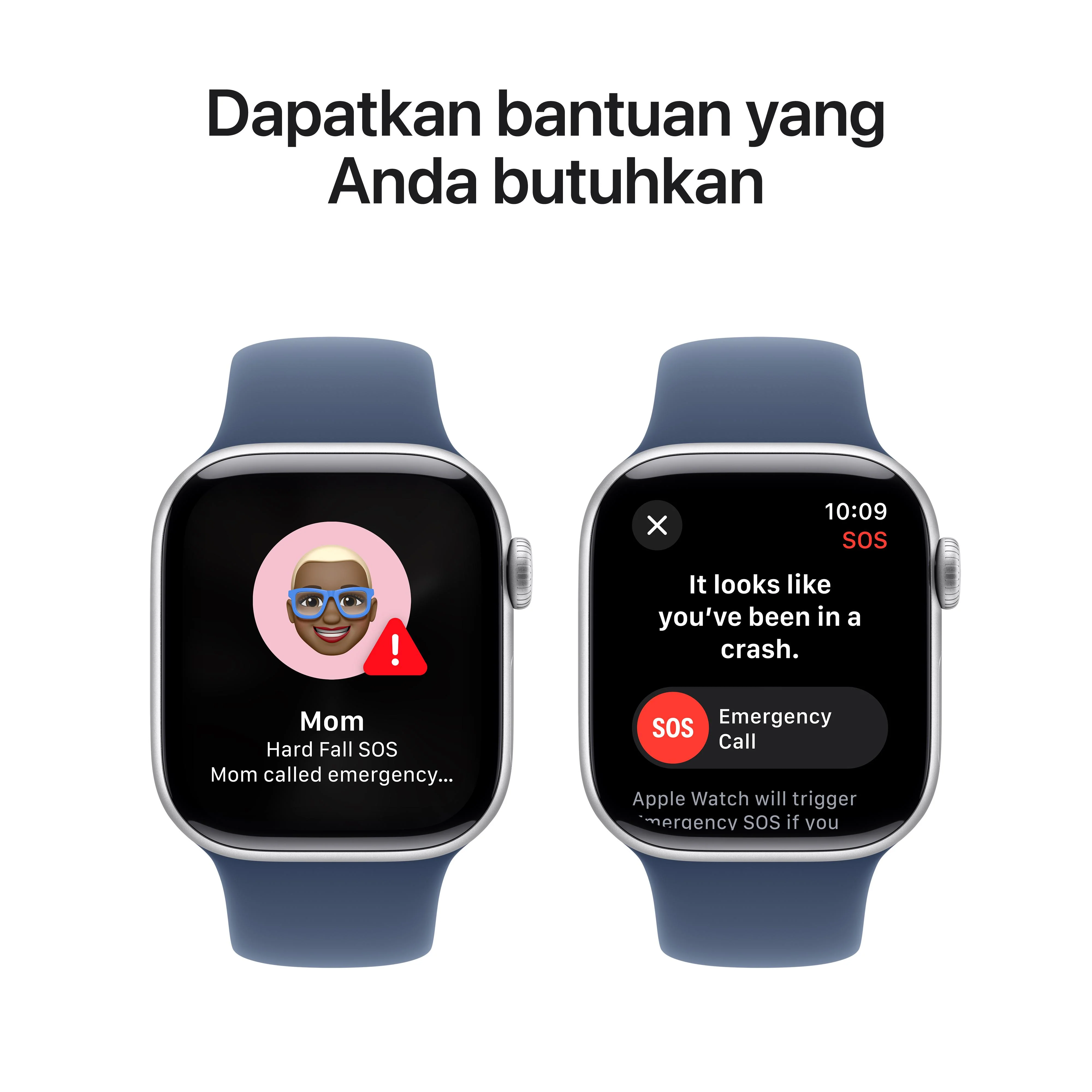 Apple Watch Series 10 GPS 42mm Silver Aluminium Case with Denim Sport Band - M/L - Image 6