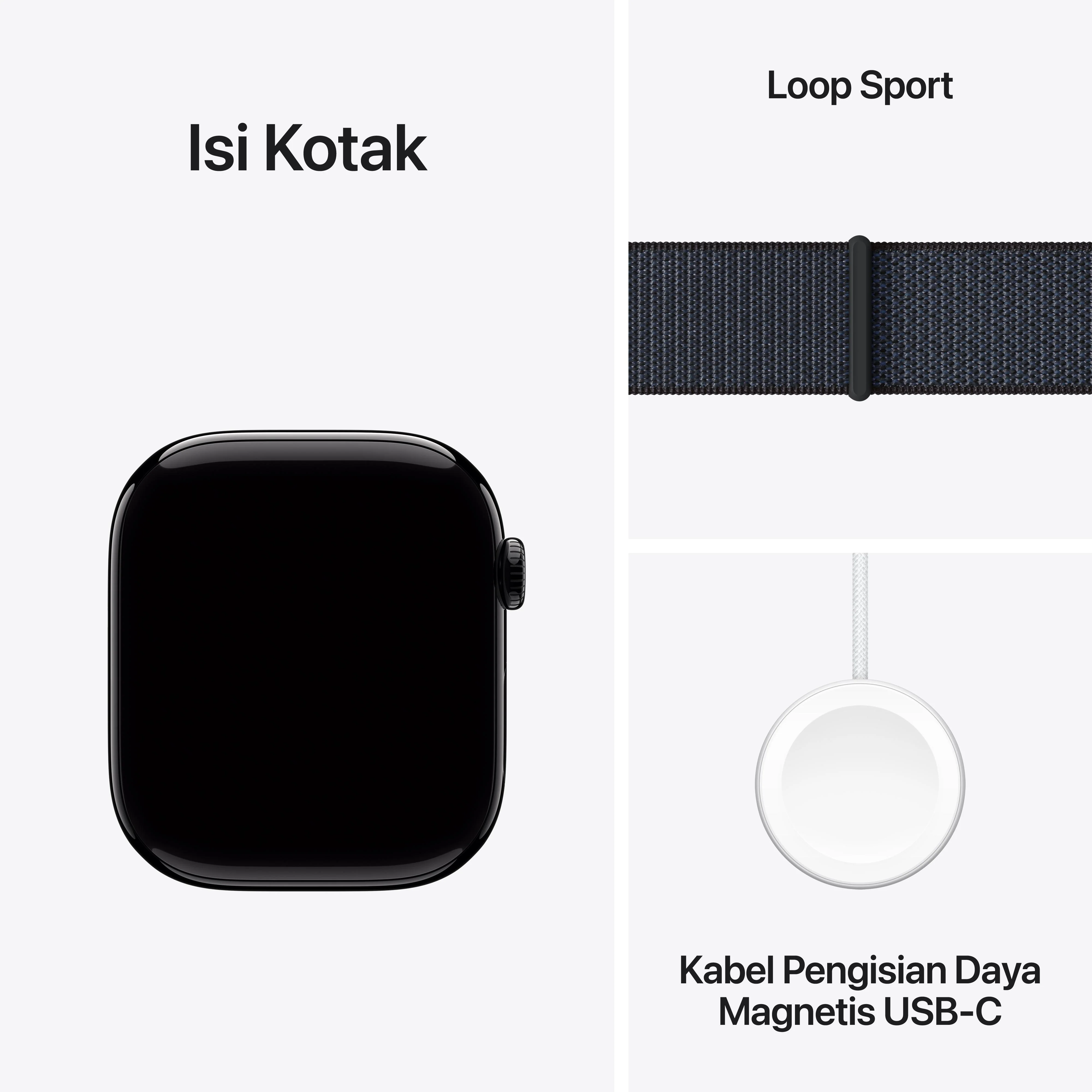 Apple Watch Series 10 GPS 46mm Jet Black Aluminium Case with Ink Sport Loop - Image 9