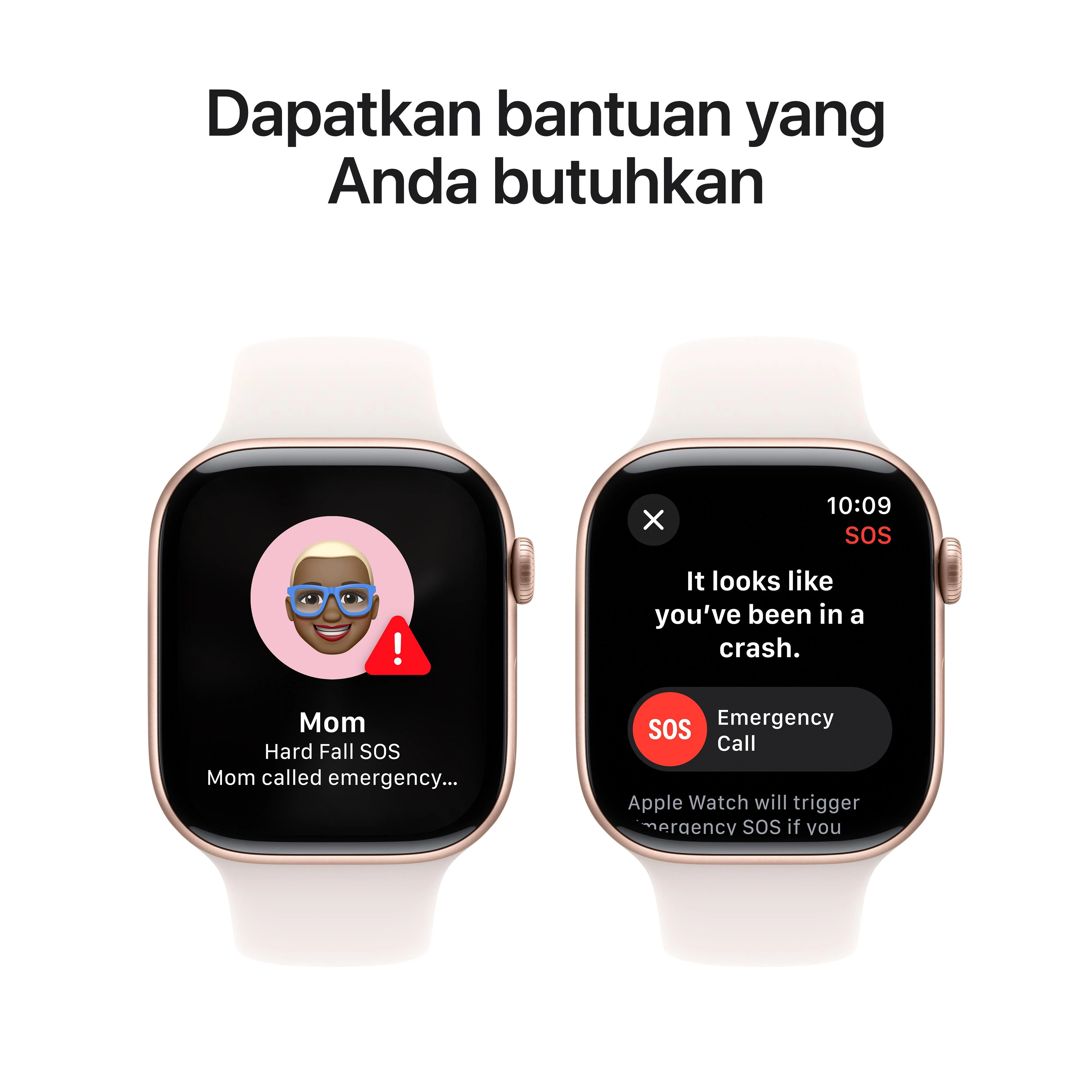 Apple Watch Series 10 GPS 46mm Rose Gold Aluminium Case with Light Blush Sport Band - M/L - Image 6