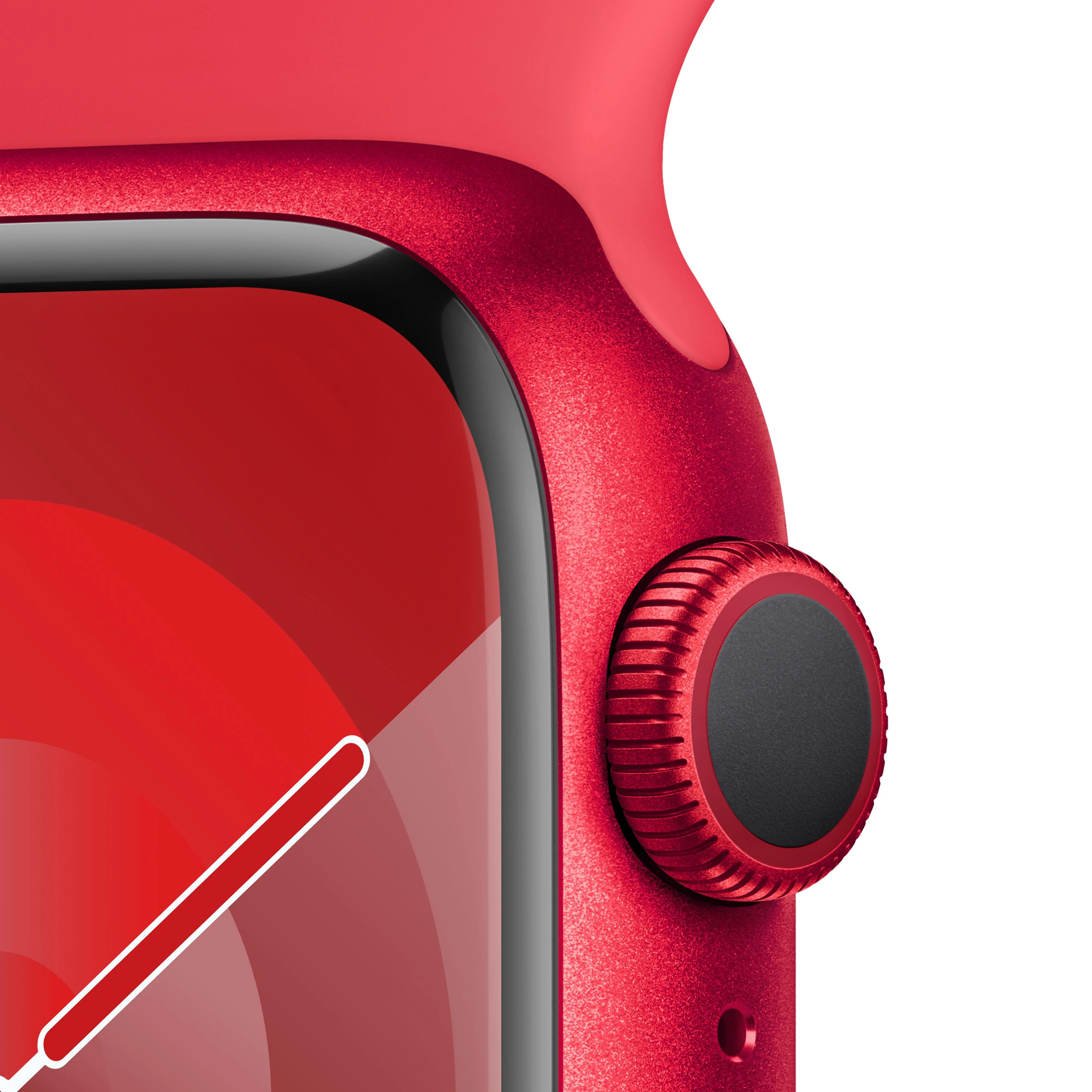 Apple Watch Series 9 GPS 41mm (PRODUCT)RED Aluminium Case with (PRODUCT)RED Sport Band - S/M - Image 3