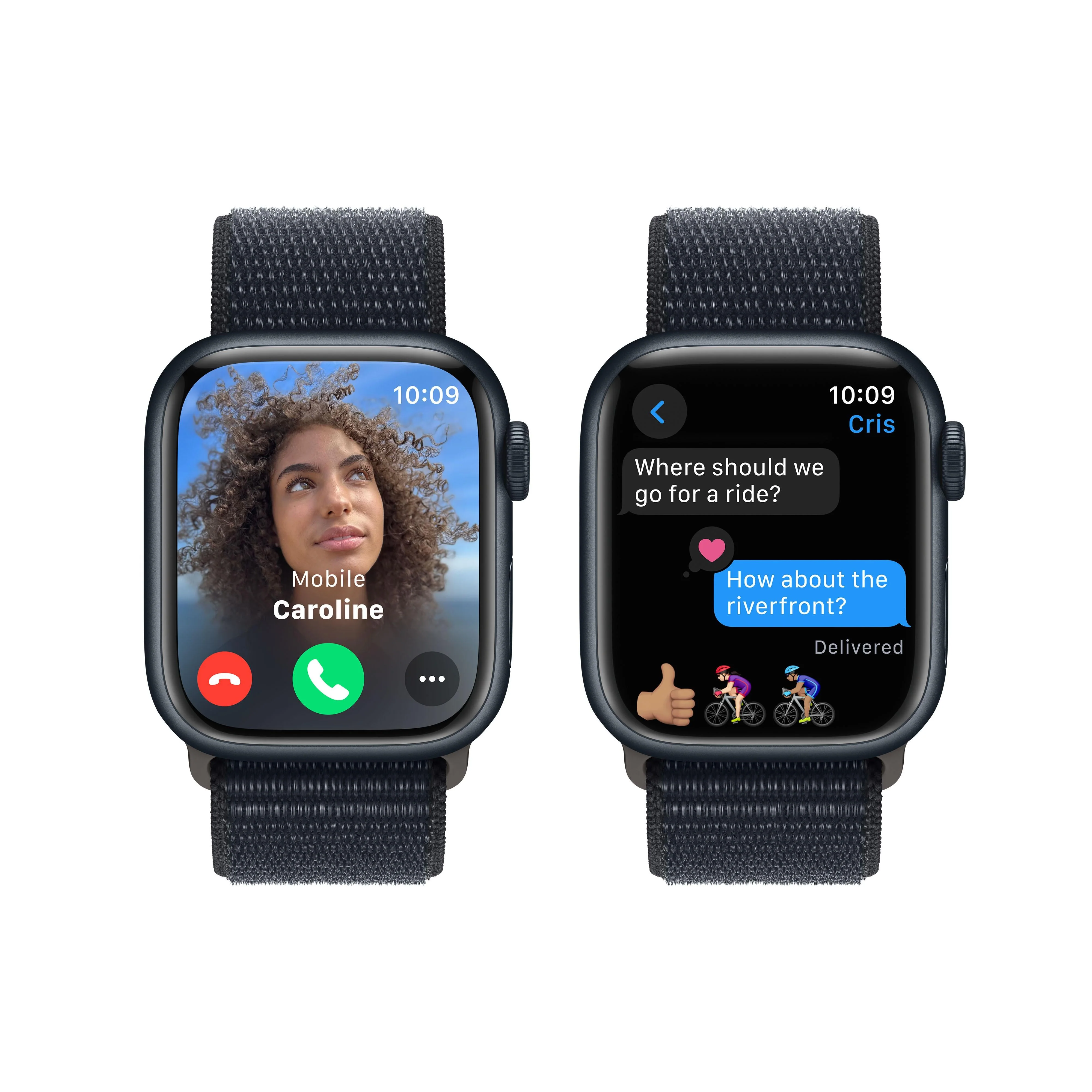 Apple Watch Series 9 GPS 41mm Midnight Aluminium Case with Midnight Sport Loop - Image 6