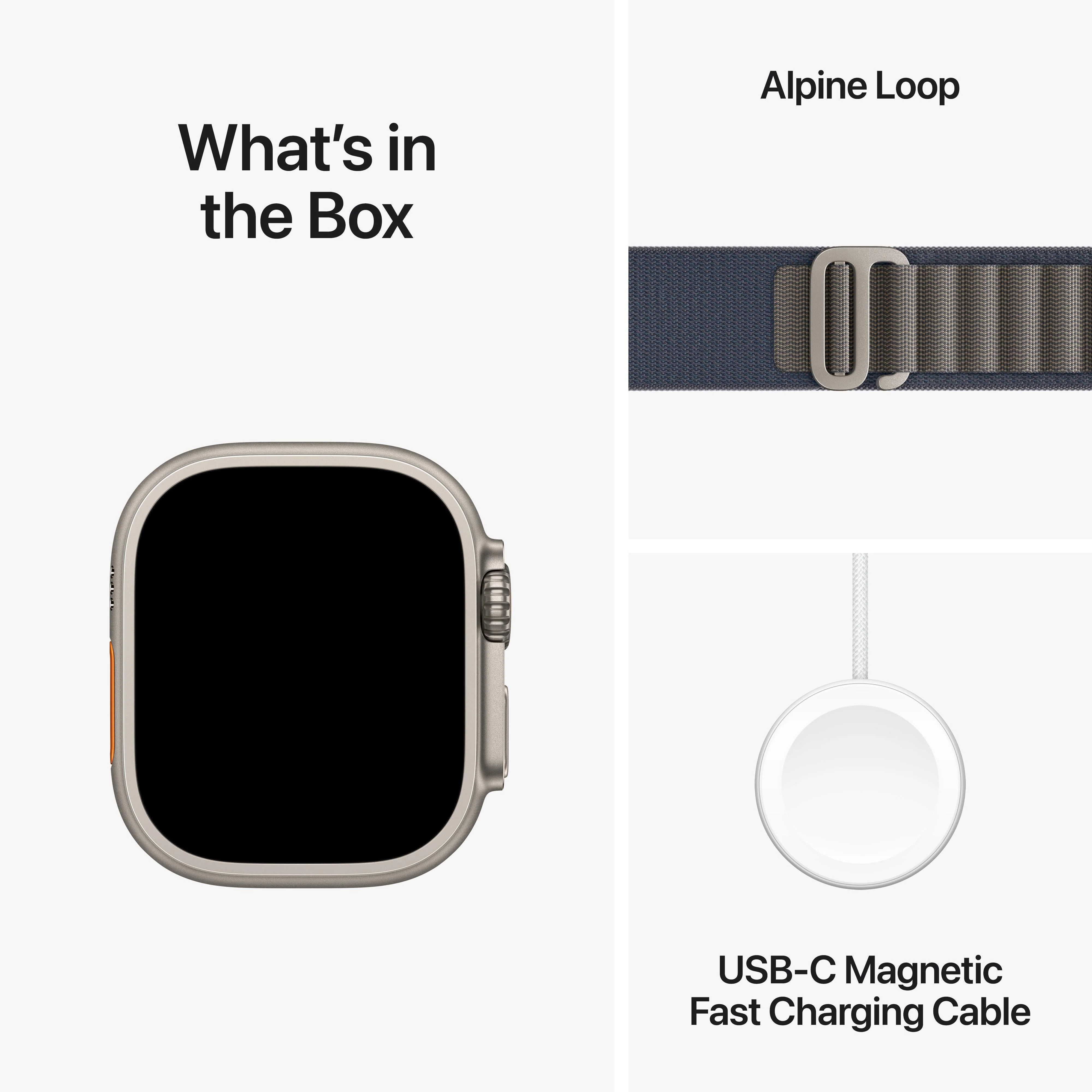 Apple Watch Ultra 2 GPS + Cellular 49mm Titanium Case with Blue Alpine Loop - Medium - Image 9