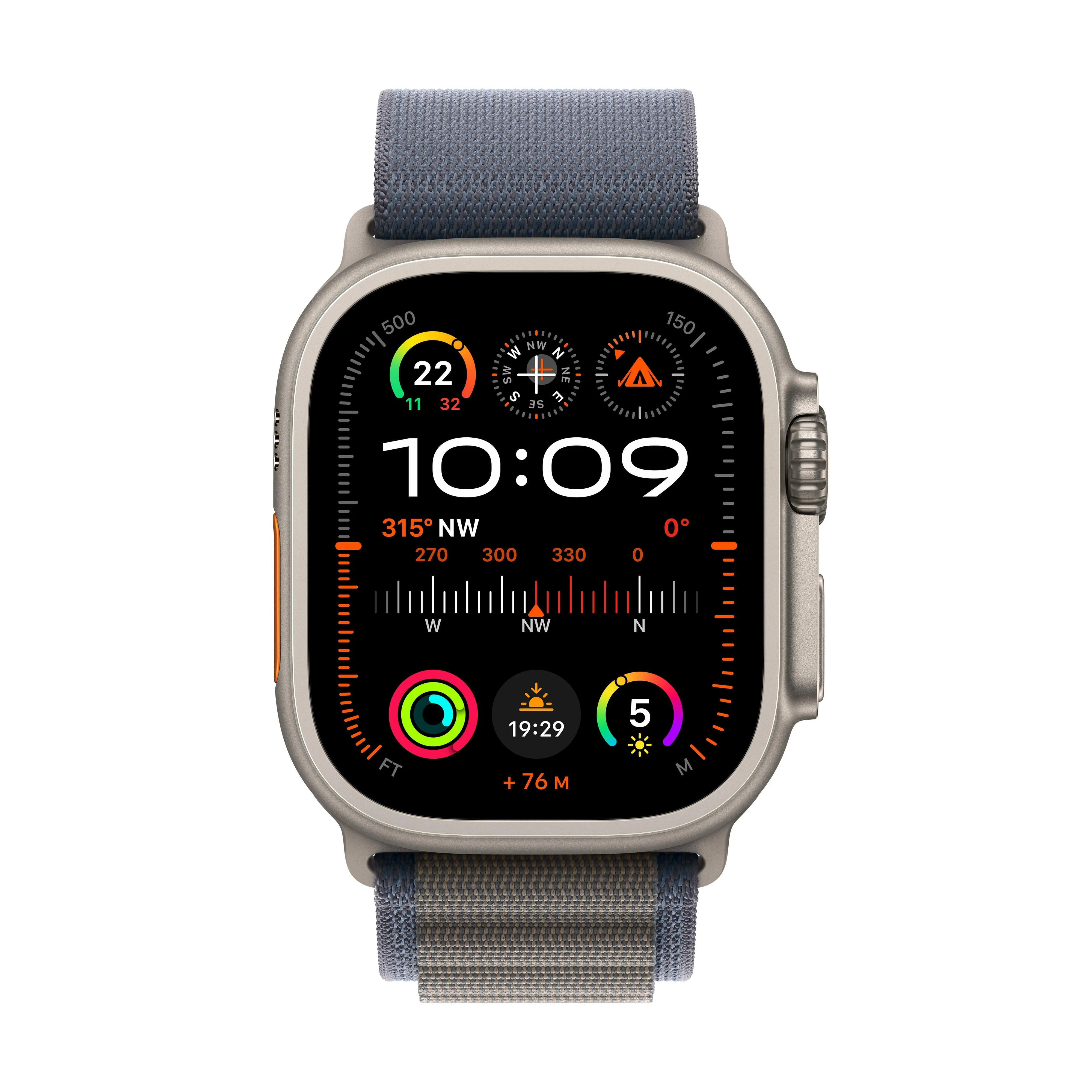 Apple Watch Ultra 2 GPS + Cellular 49mm Titanium Case with Blue Alpine Loop - Large - Image 2