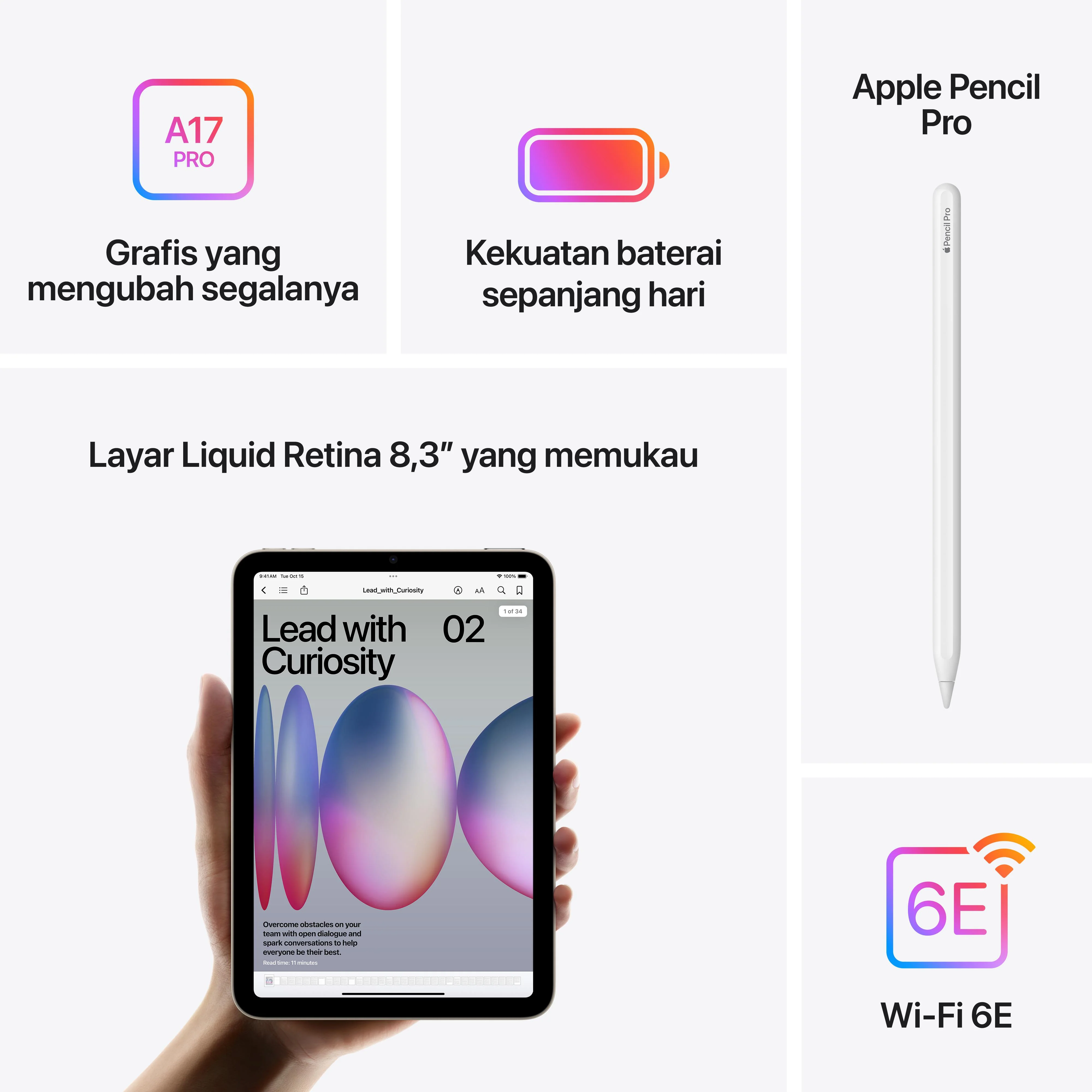 iPad mini 7 WiFi 512GB Blue - Image 7