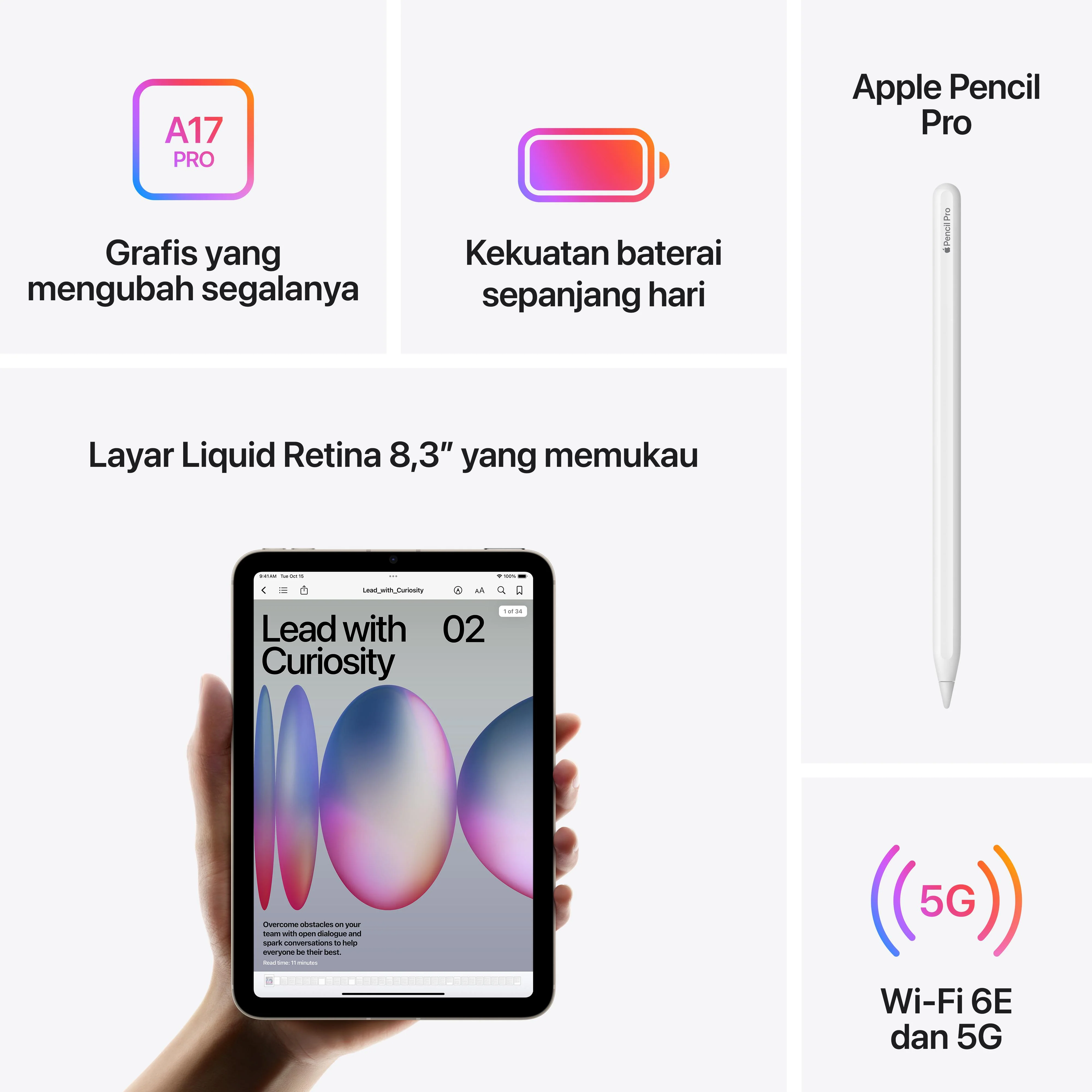 iPad mini 7 WiFi + Cell 512GB Purple - Image 7
