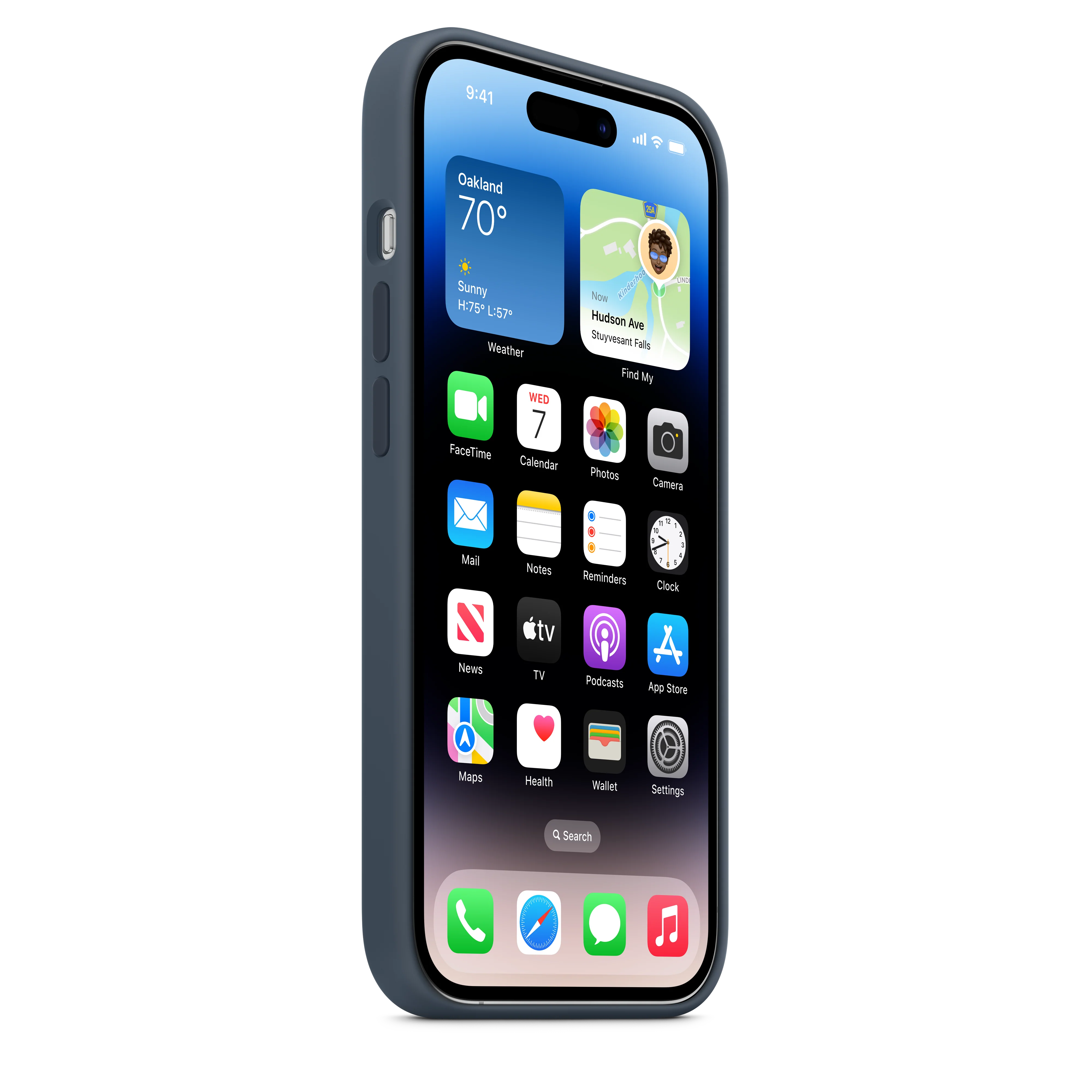 iPhone 14 Pro Silicone Case with MagSafe - Storm Blue - Image 6