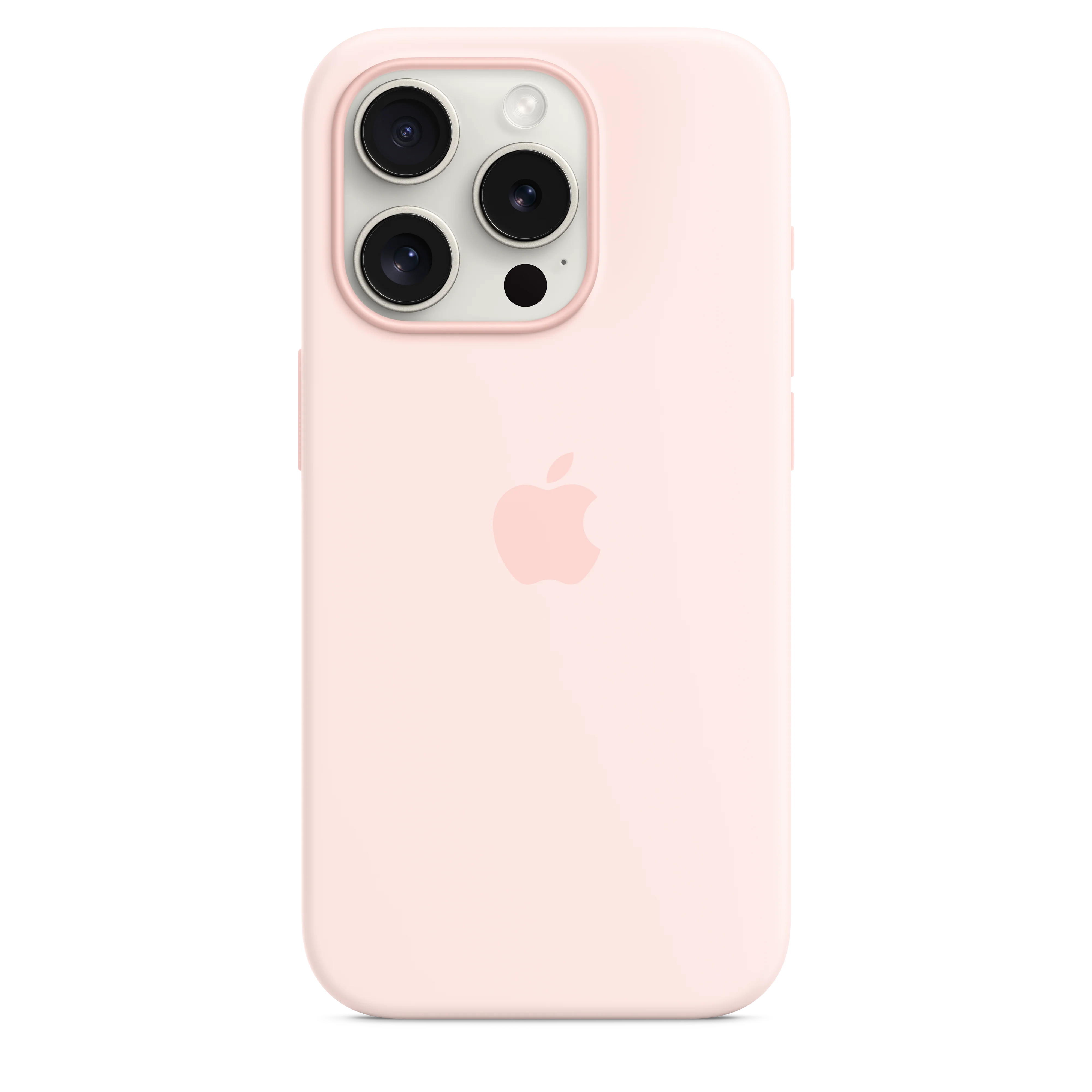iPhone 15 Pro Silicone Case with MagSafe - Light Pink - Image 3