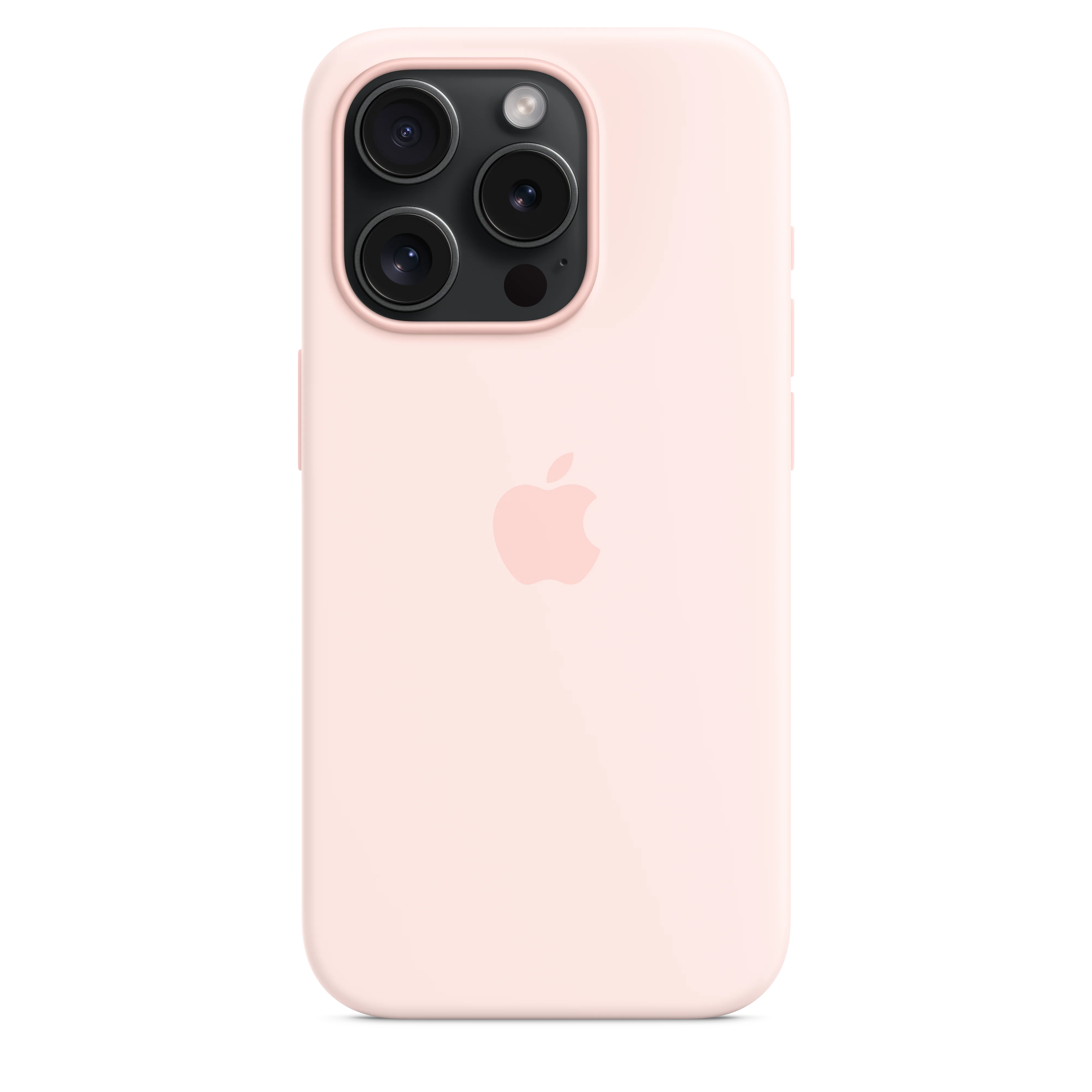 iPhone 15 Pro Silicone Case with MagSafe - Light Pink - Image 4