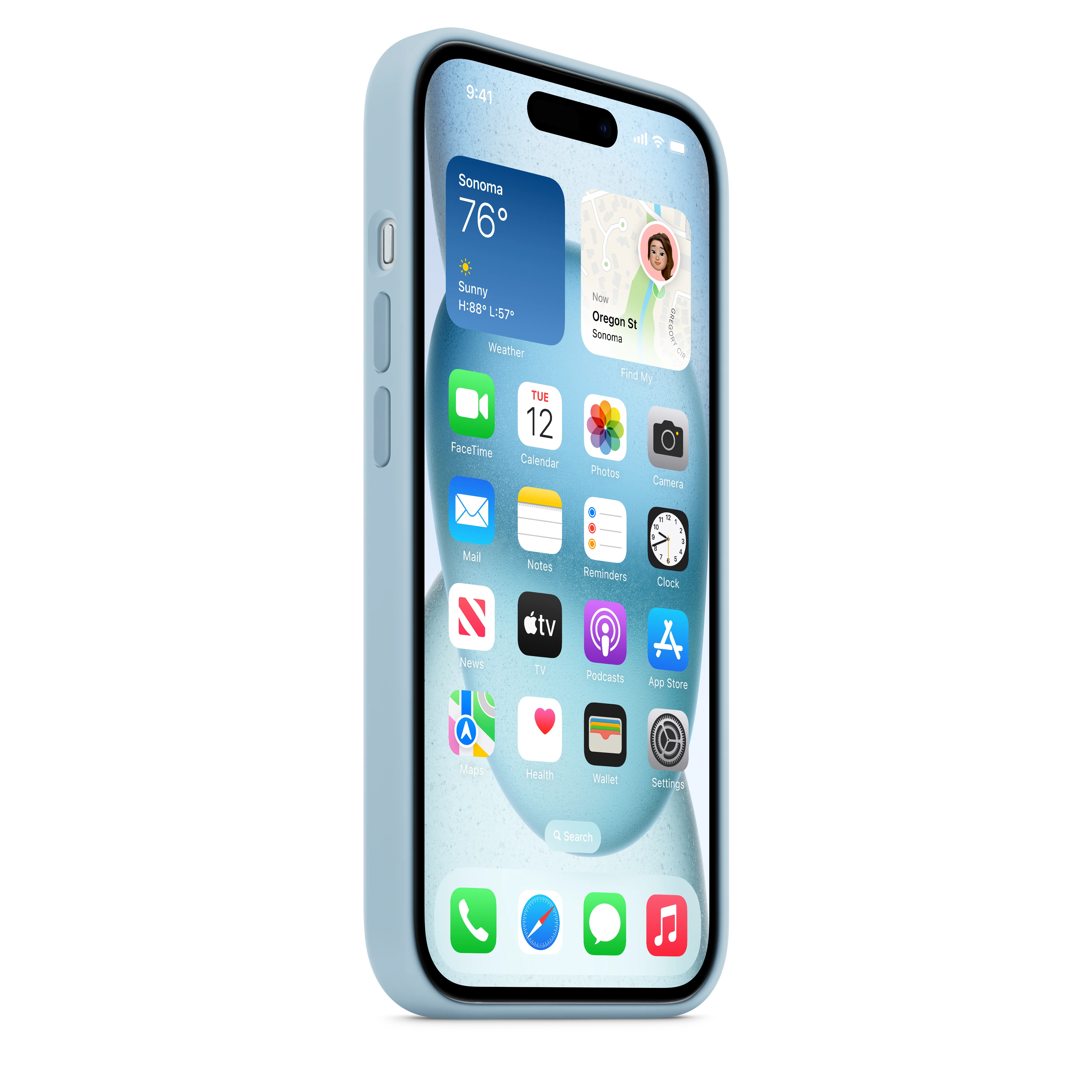 iPhone 15 Silicone Case with MagSafe - Light Blue - Image 6